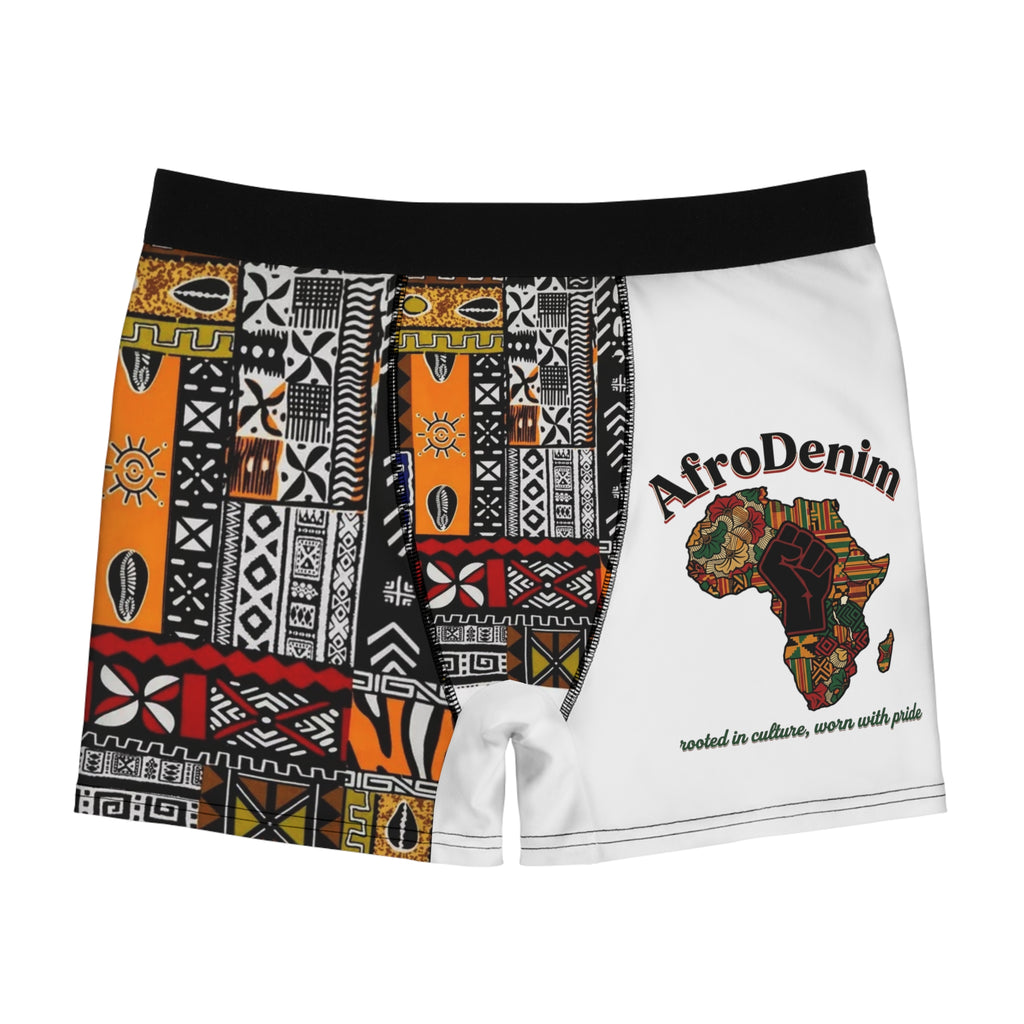 AfroDenim African Print Boxer Briefs — Bold Kente-Inspired AOP Underwear