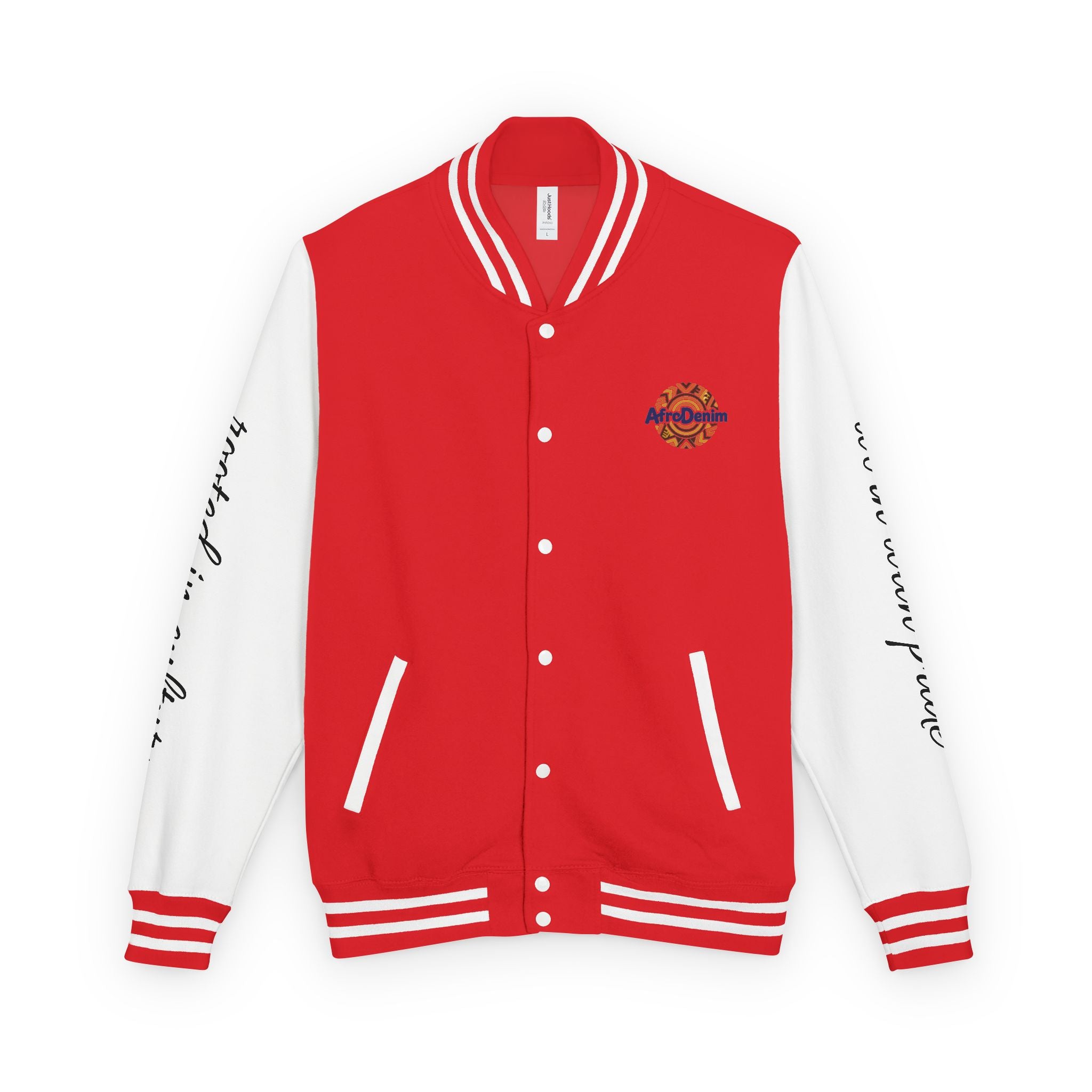 Letterman Jacket — 'AfroDenim' No Evil Cultural Pride Varsity Jacket