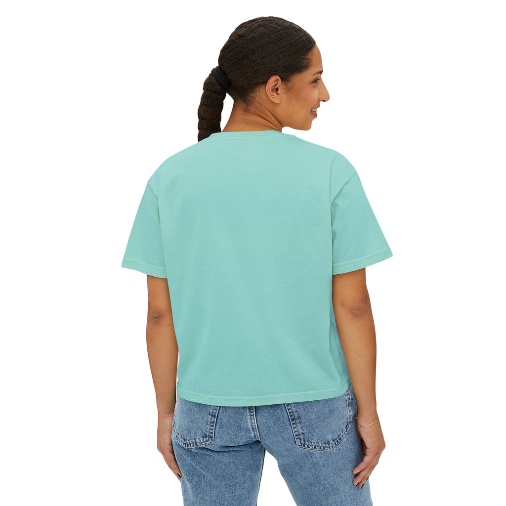 AfroDenim Graphic Tee — Women's Boxy Crop T‑Shirt