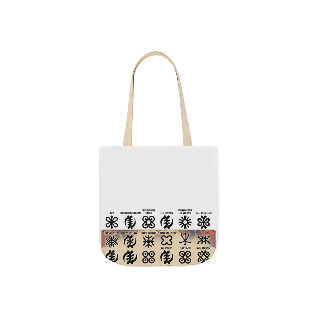 AfroDenim Adinkra Canvas Tote — Cultural Symbol Market Bag