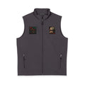 Men's Grey Soft Shell Vest — Sequin Chest Patches