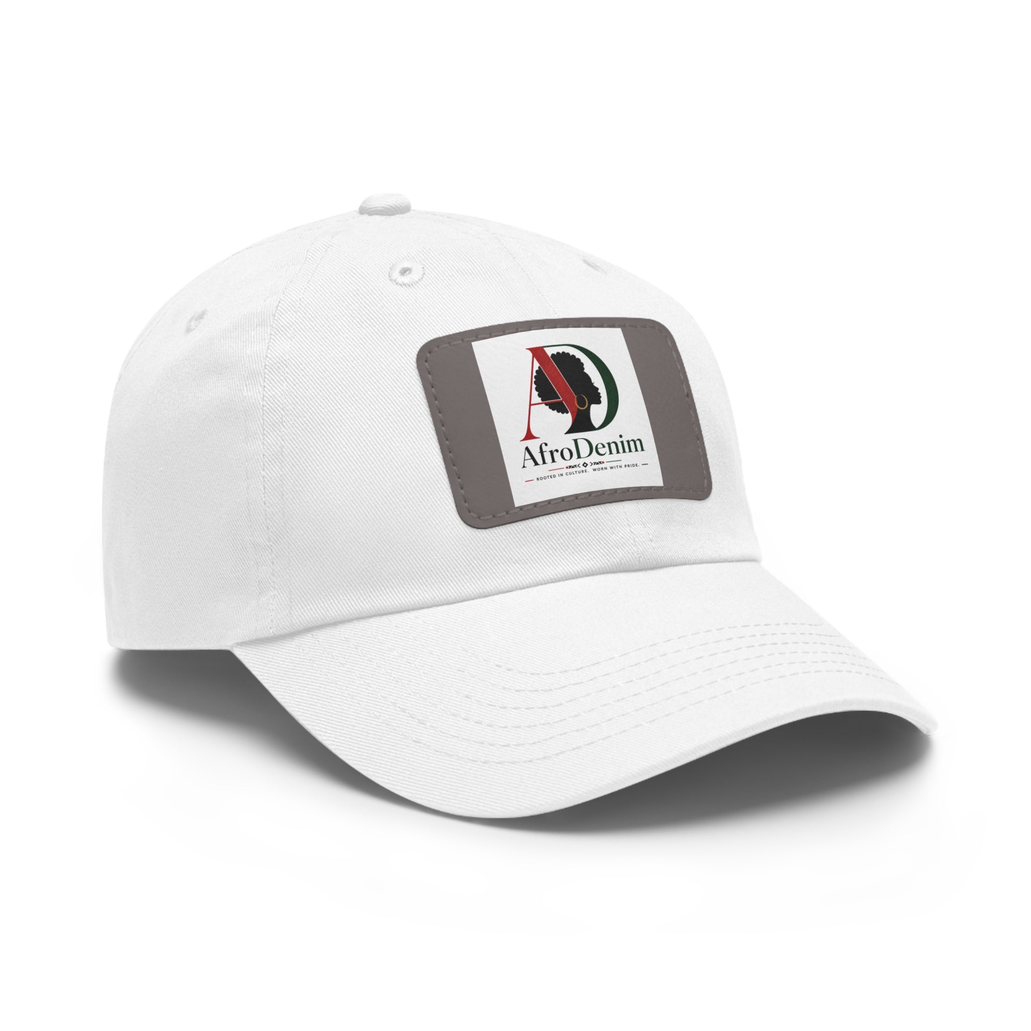 AfroDenim University Leather Patch Dad Hat
