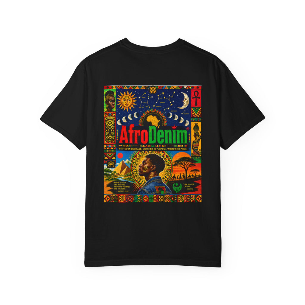 AfroDenim Graphic T-Shirt — Vibrant Afrocentric Art Tee