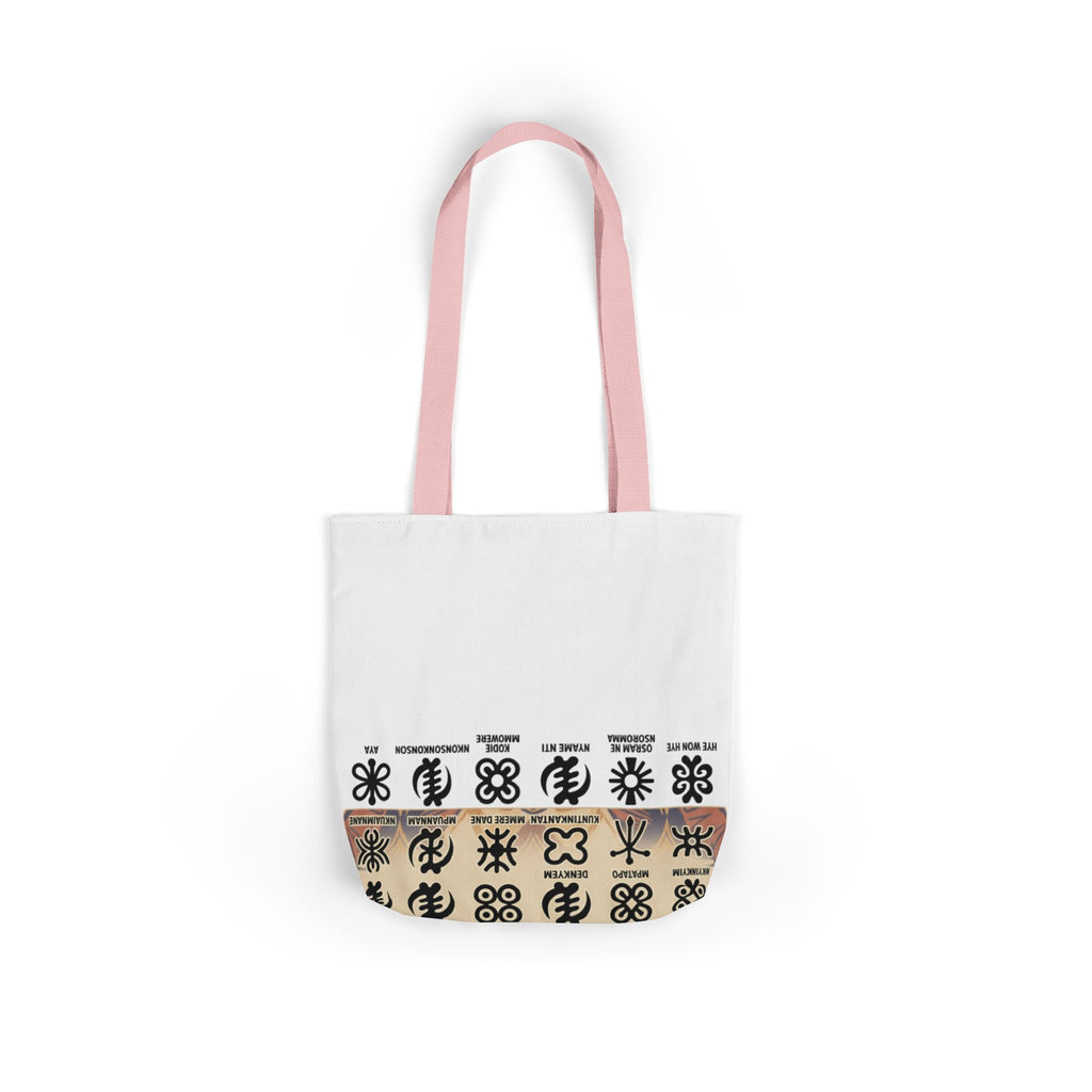 AfroDenim Adinkra Canvas Tote — Cultural Symbol Market Bag