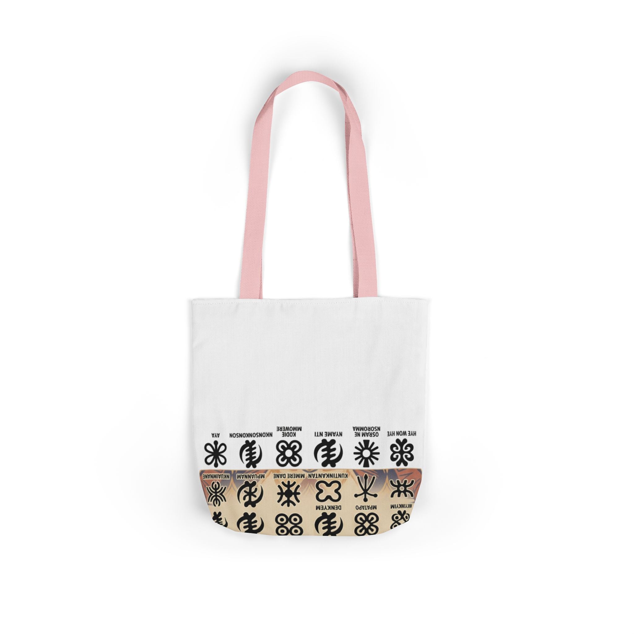 AfroDenim Adinkra Canvas Tote — Cultural Symbol Market Bag