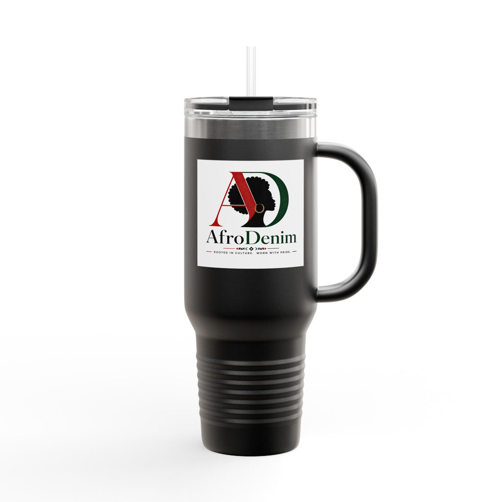 AfroDenim Logo 40oz Insulated Travel Mug