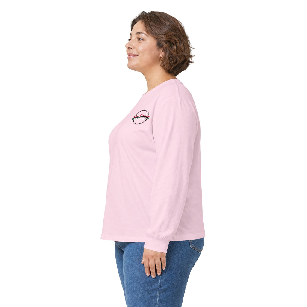 Long Sleeve Tee — Hammurabi's Code AfroDenim Graphic
