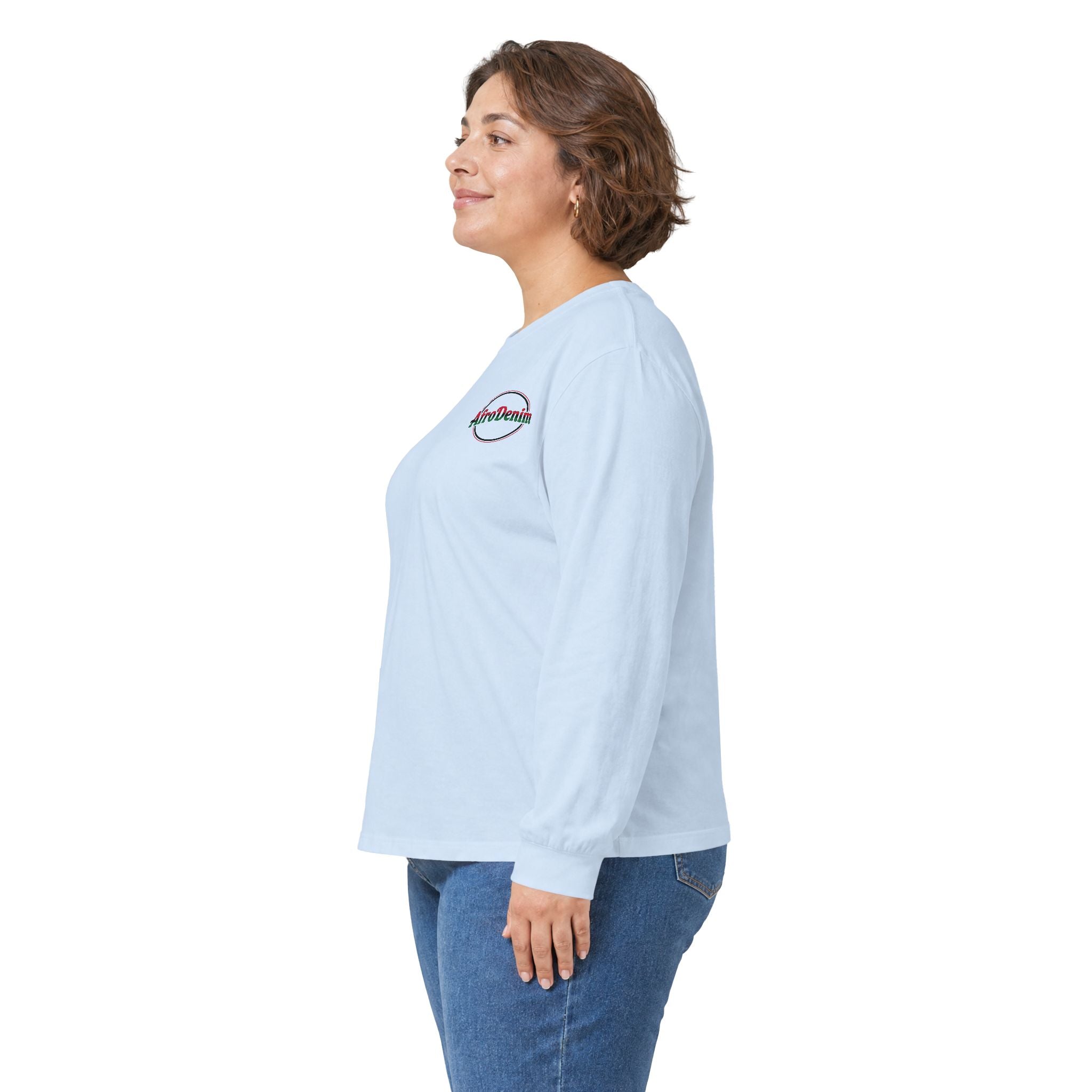 Long Sleeve Tee — Hammurabi's Code AfroDenim Graphic