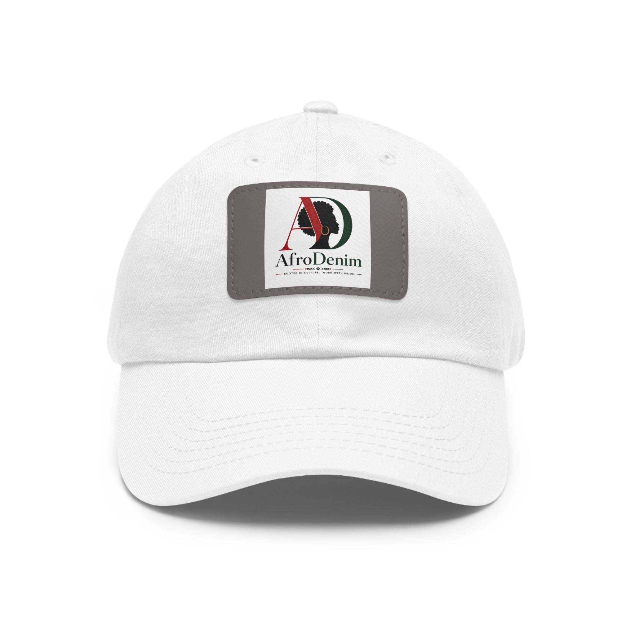 AfroDenim University Leather Patch Dad Hat