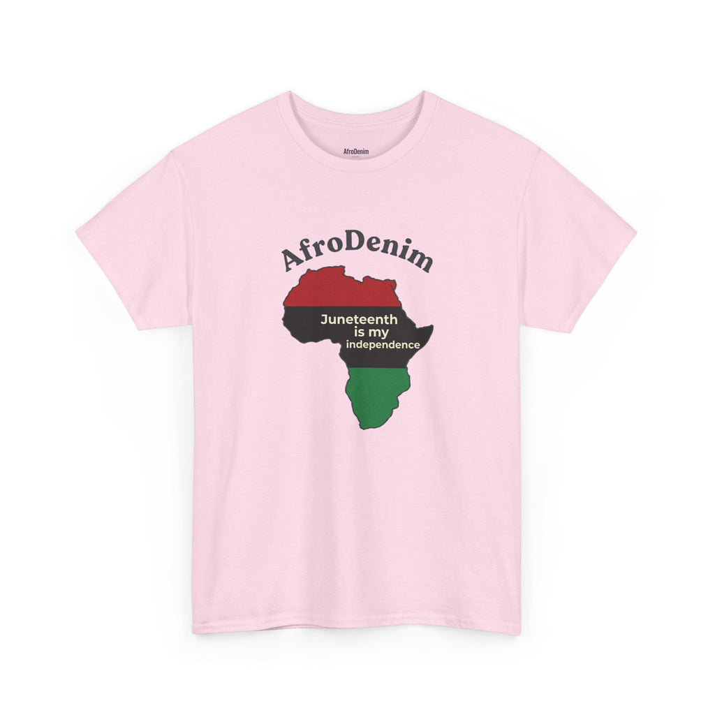 Juneteenth/ Africa Map AfroDenim T-Shirt – Pan-African Colors Tee