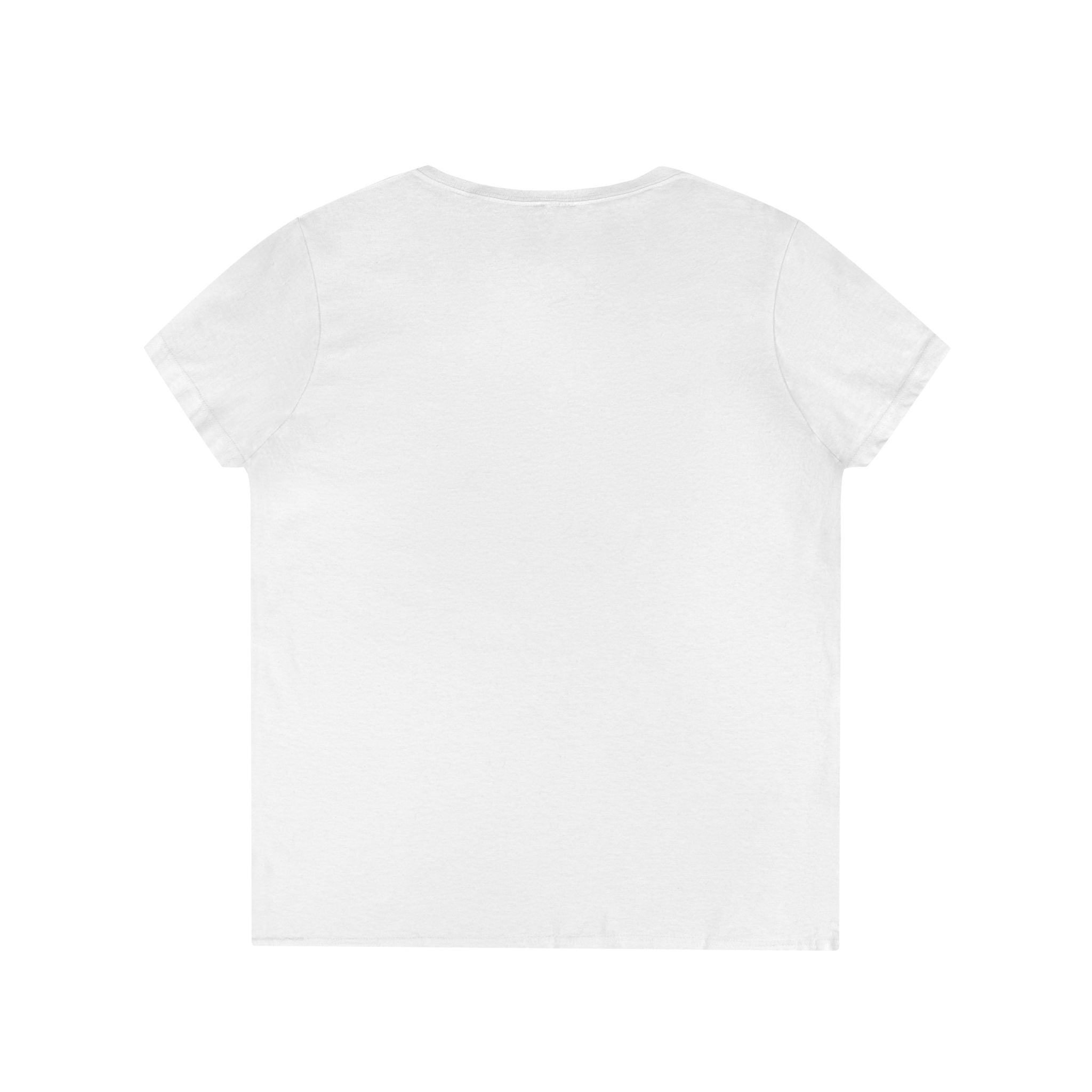 AfroDenim V-Neck Tee — Afrocentric Pride Ladies' T-Shirt