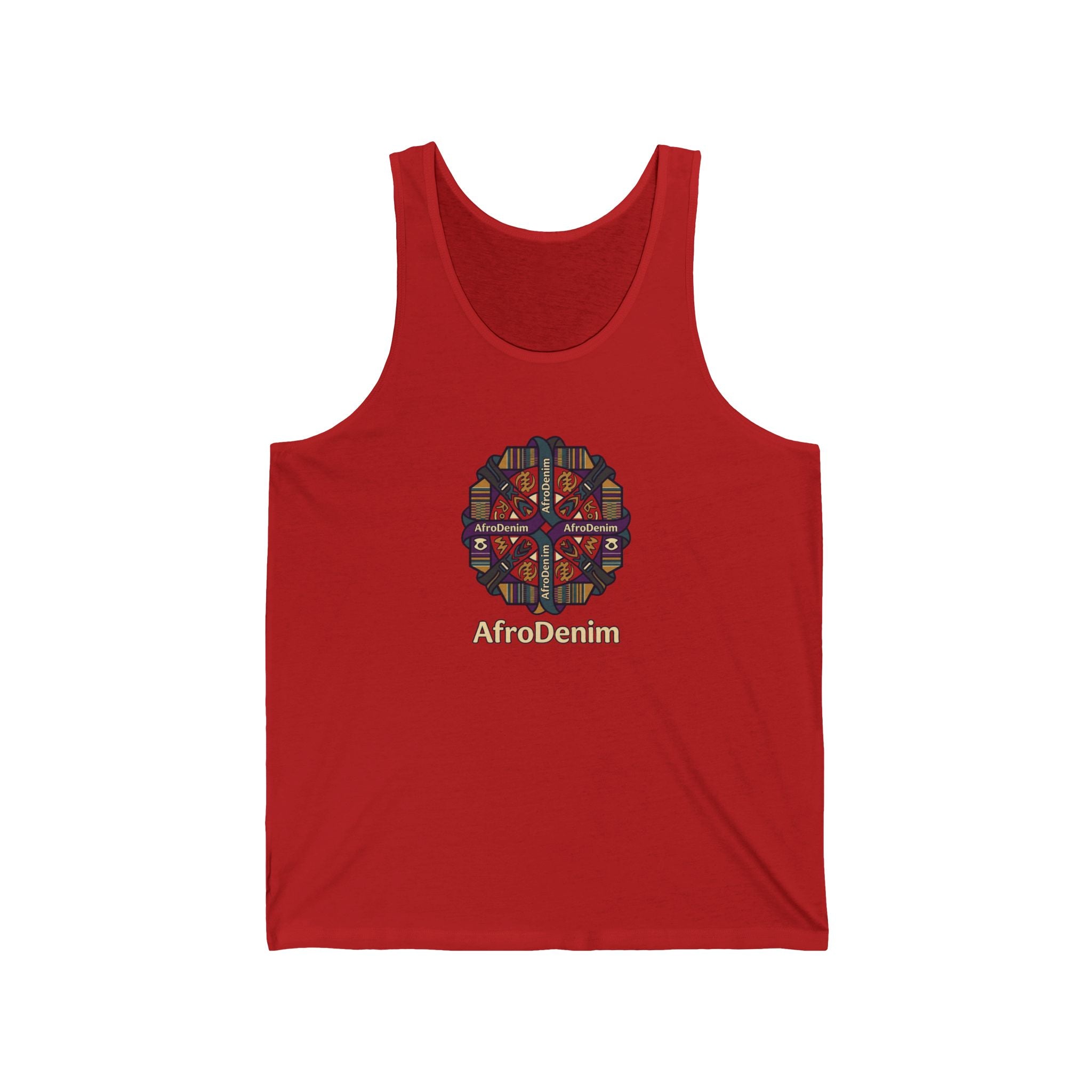 AfroDandelion Tribal Mandala Tank Top — African-Inspired Graphic Jersey Tank