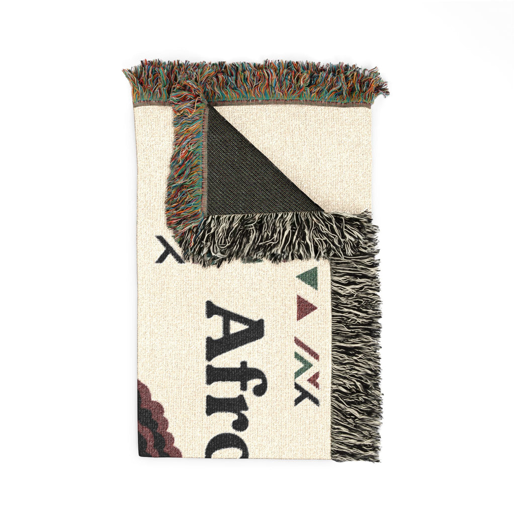 AfroDenim Woven Blanket — 'Rooted in Culture' Afrocentric Throw