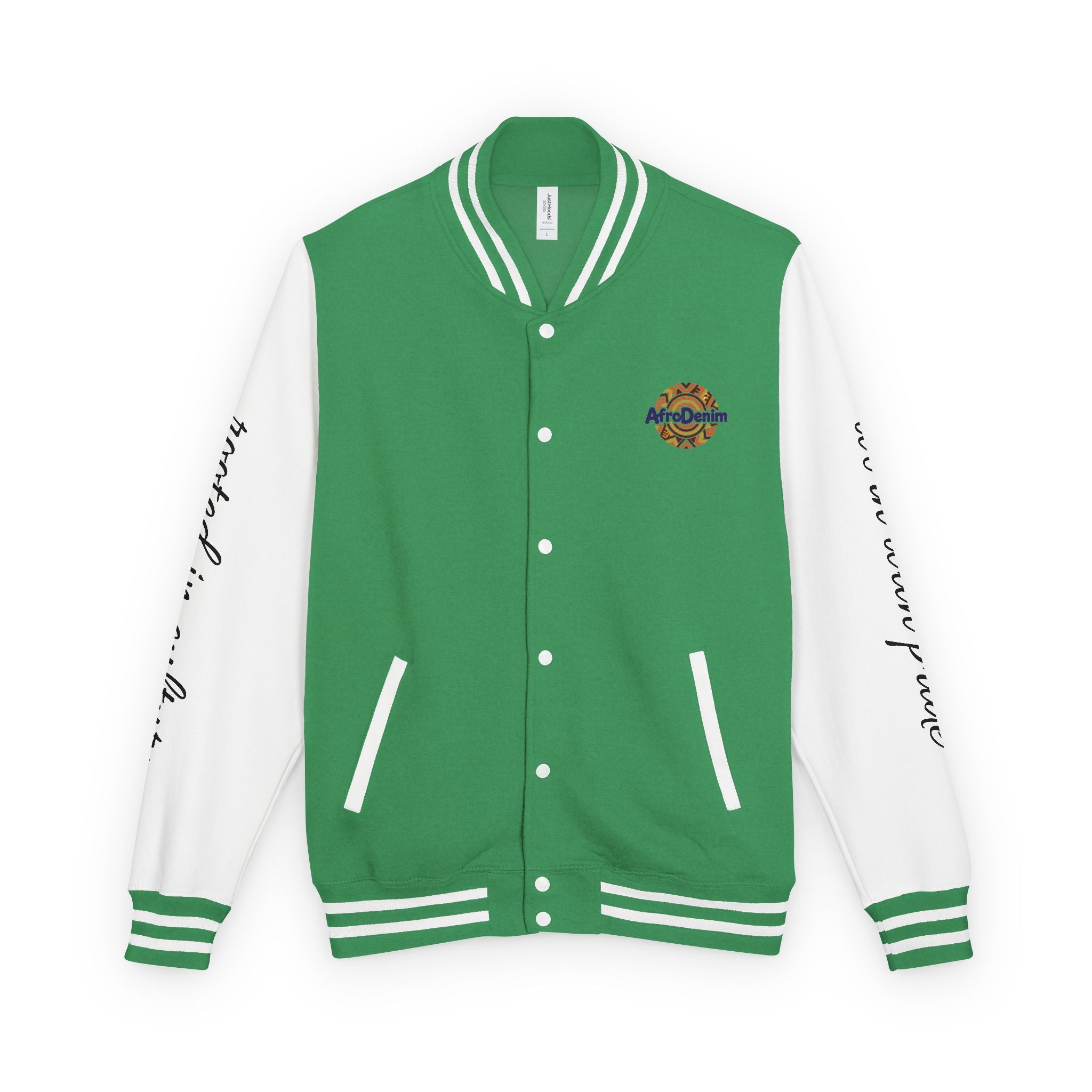 Letterman Jacket — 'AfroDenim' No Evil Cultural Pride Varsity Jacket