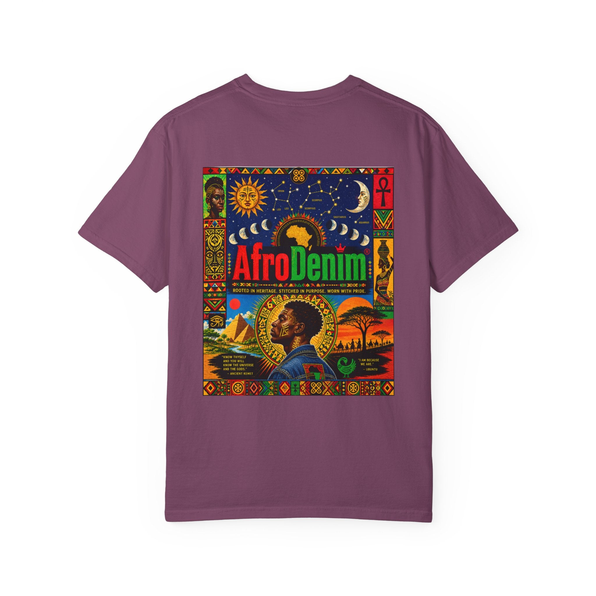AfroDenim Graphic T-Shirt — Vibrant Afrocentric Art Tee