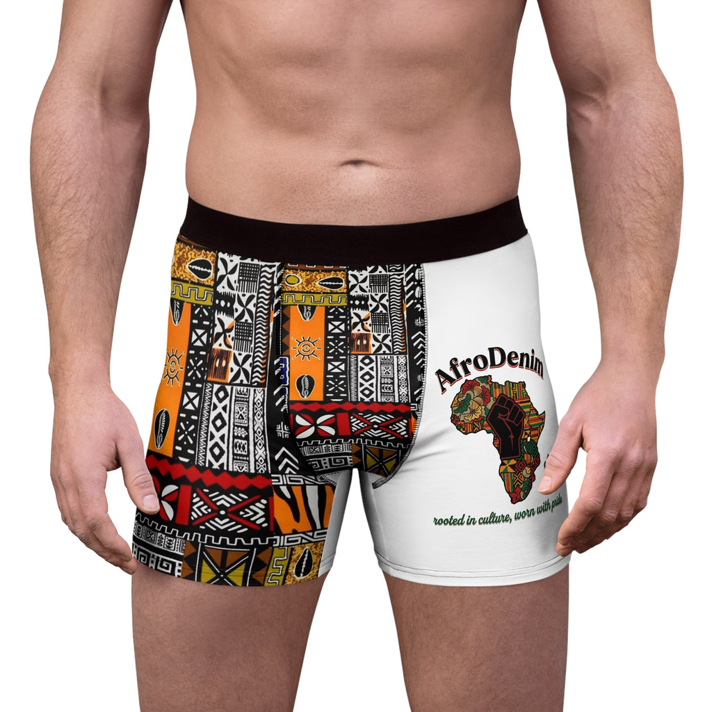 AfroDenim African Print Boxer Briefs — Bold Kente-Inspired AOP Underwear