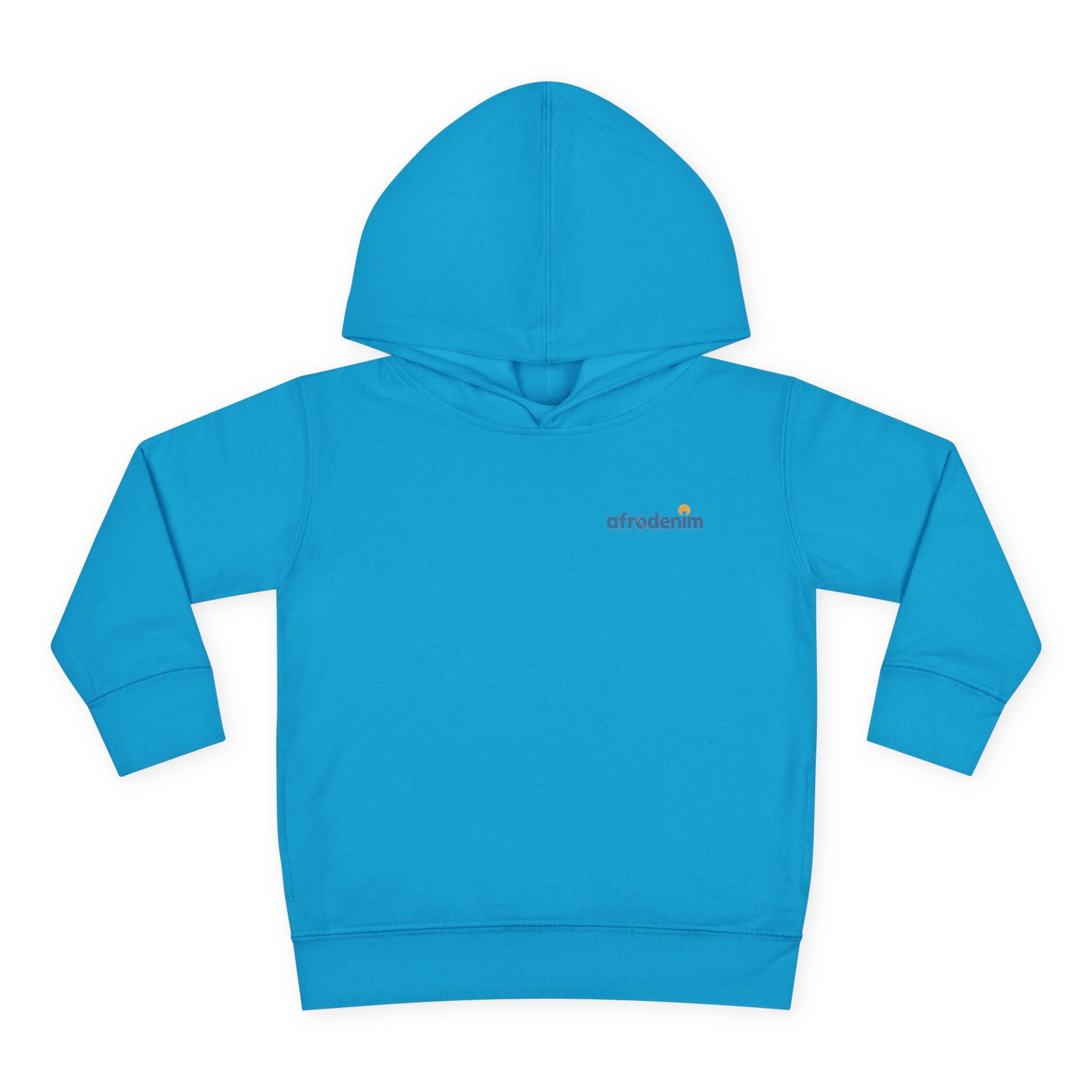 Toddler Hoodie — Retro Dinosaur Badge Pullover ("afrorodim" Chest Logo)