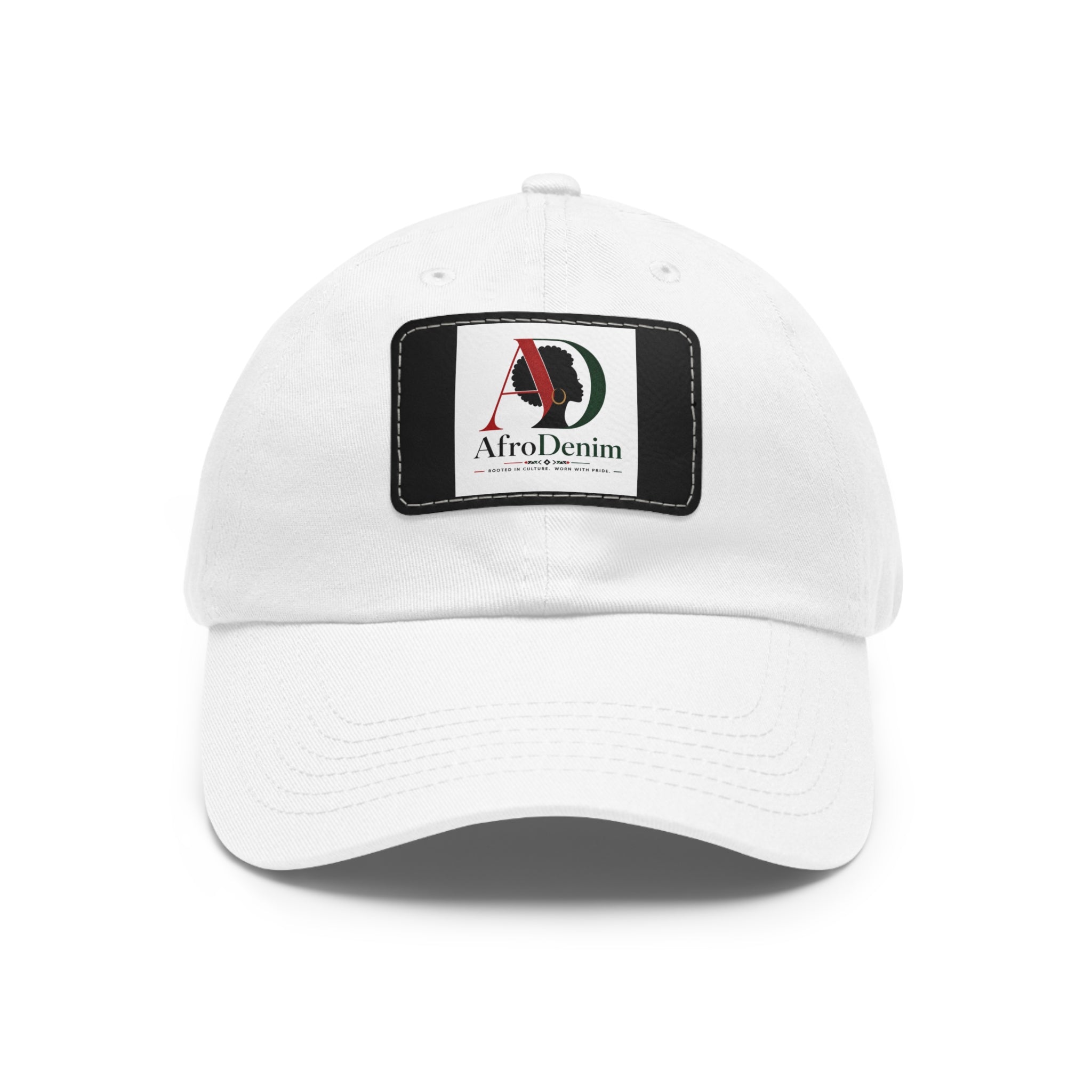 AfroDenim University Leather Patch Dad Hat
