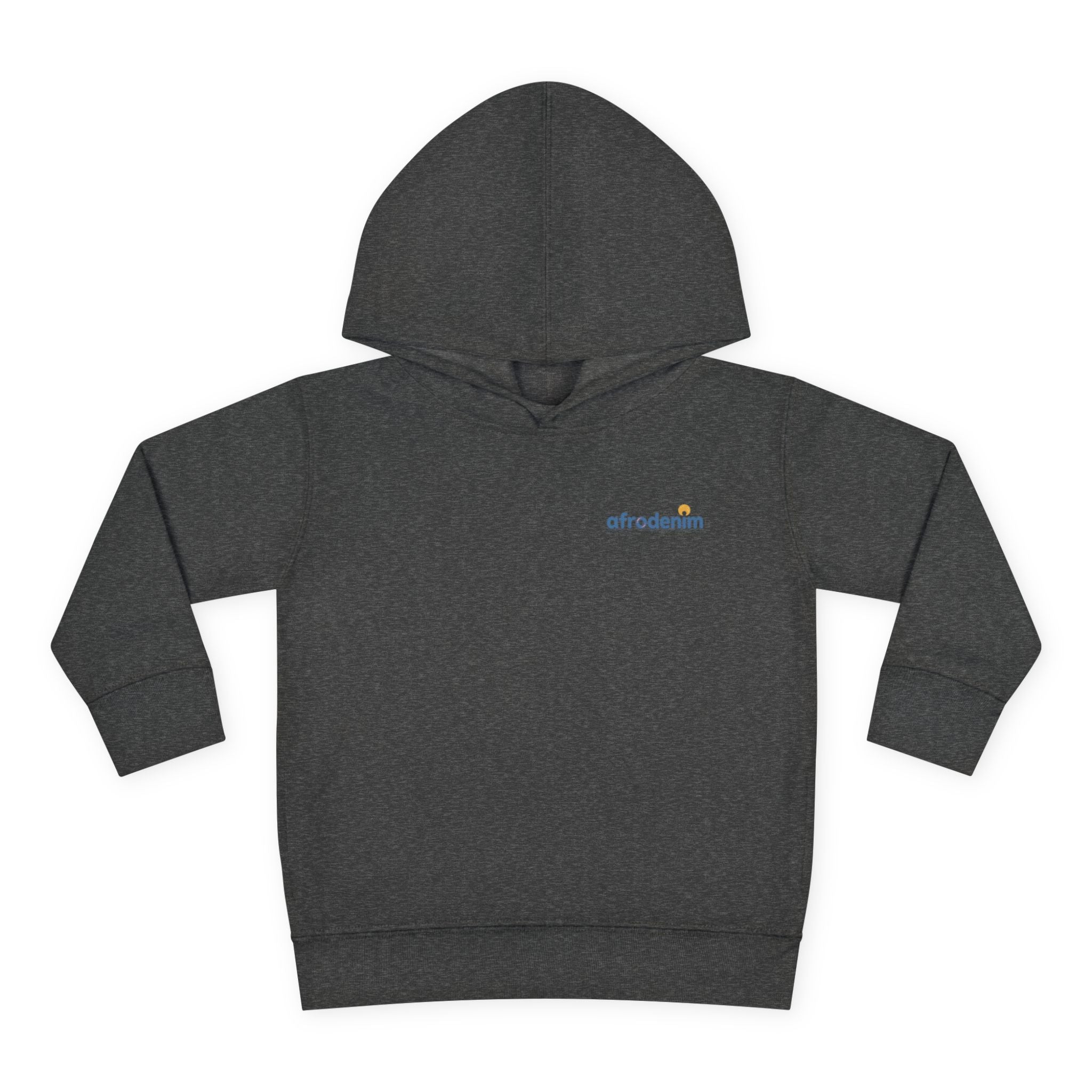 Toddler Hoodie — Retro Dinosaur Badge Pullover ("afrorodim" Chest Logo)