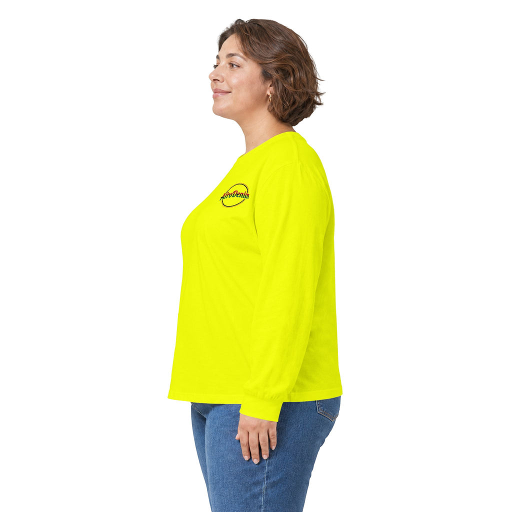 Long Sleeve Tee — Hammurabi's Code AfroDenim Graphic