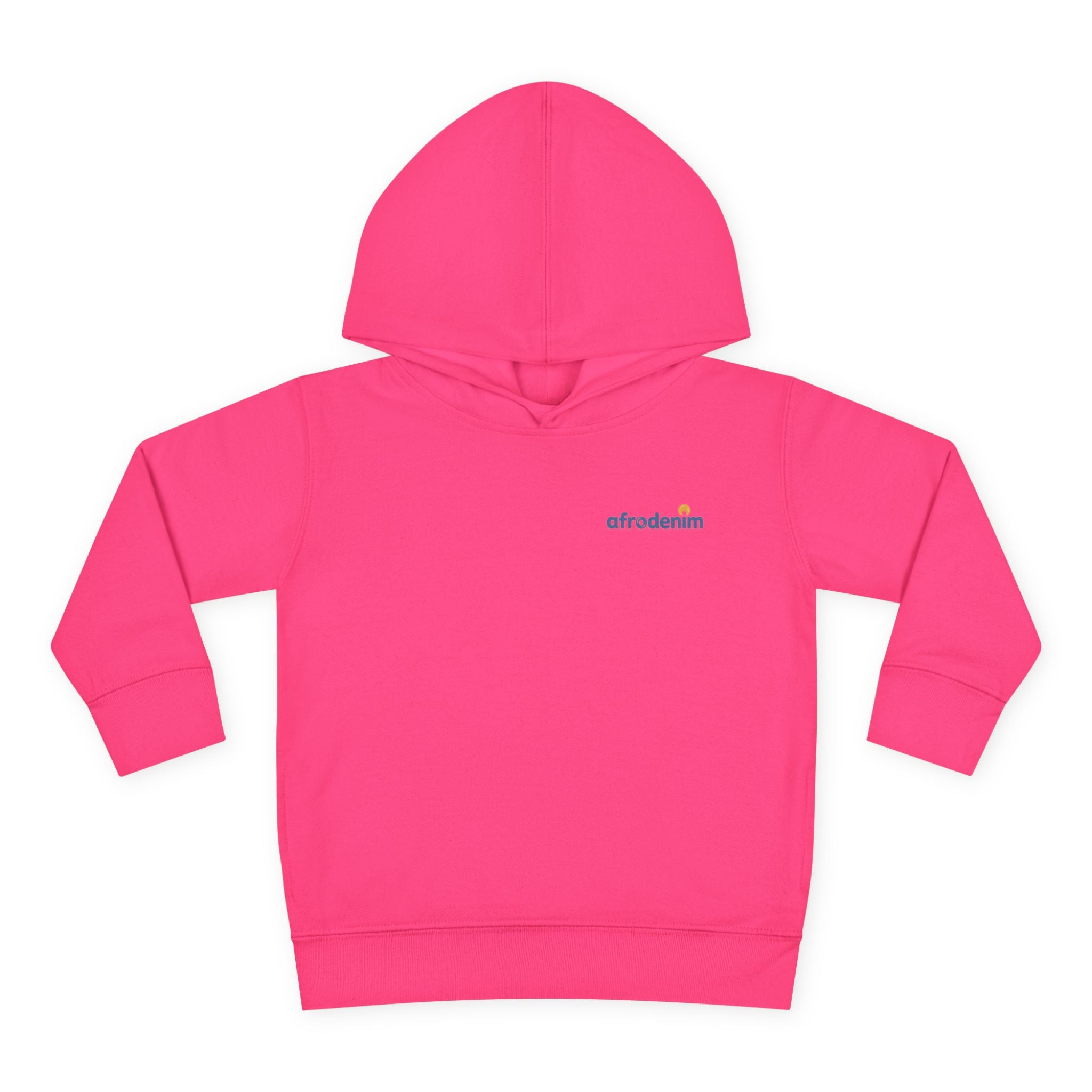 Toddler Hoodie — Retro Dinosaur Badge Pullover ("afrorodim" Chest Logo)