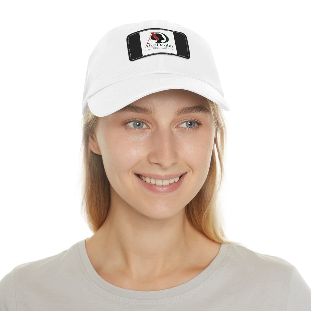 AfroDenim University Leather Patch Dad Hat