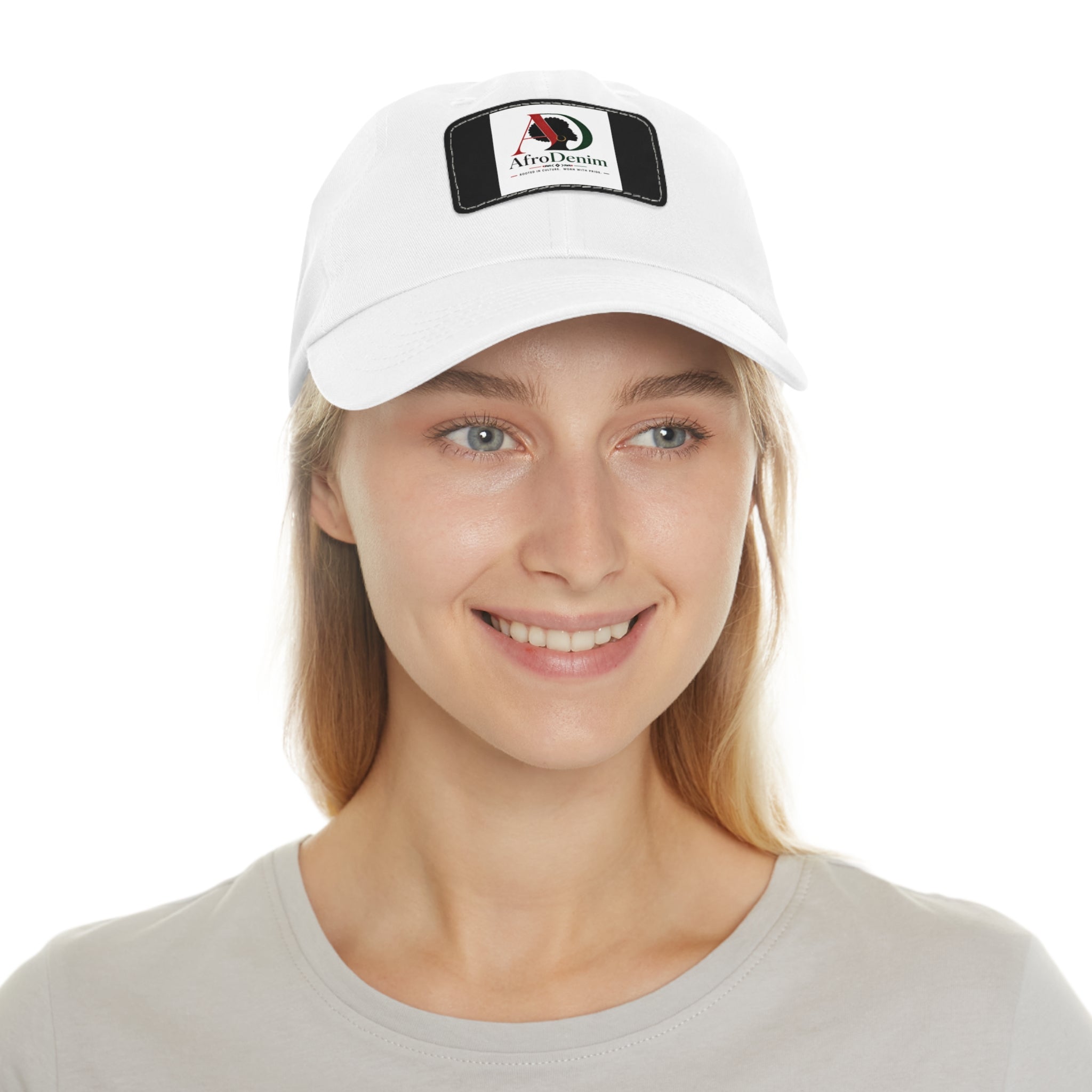 AfroDenim University Leather Patch Dad Hat