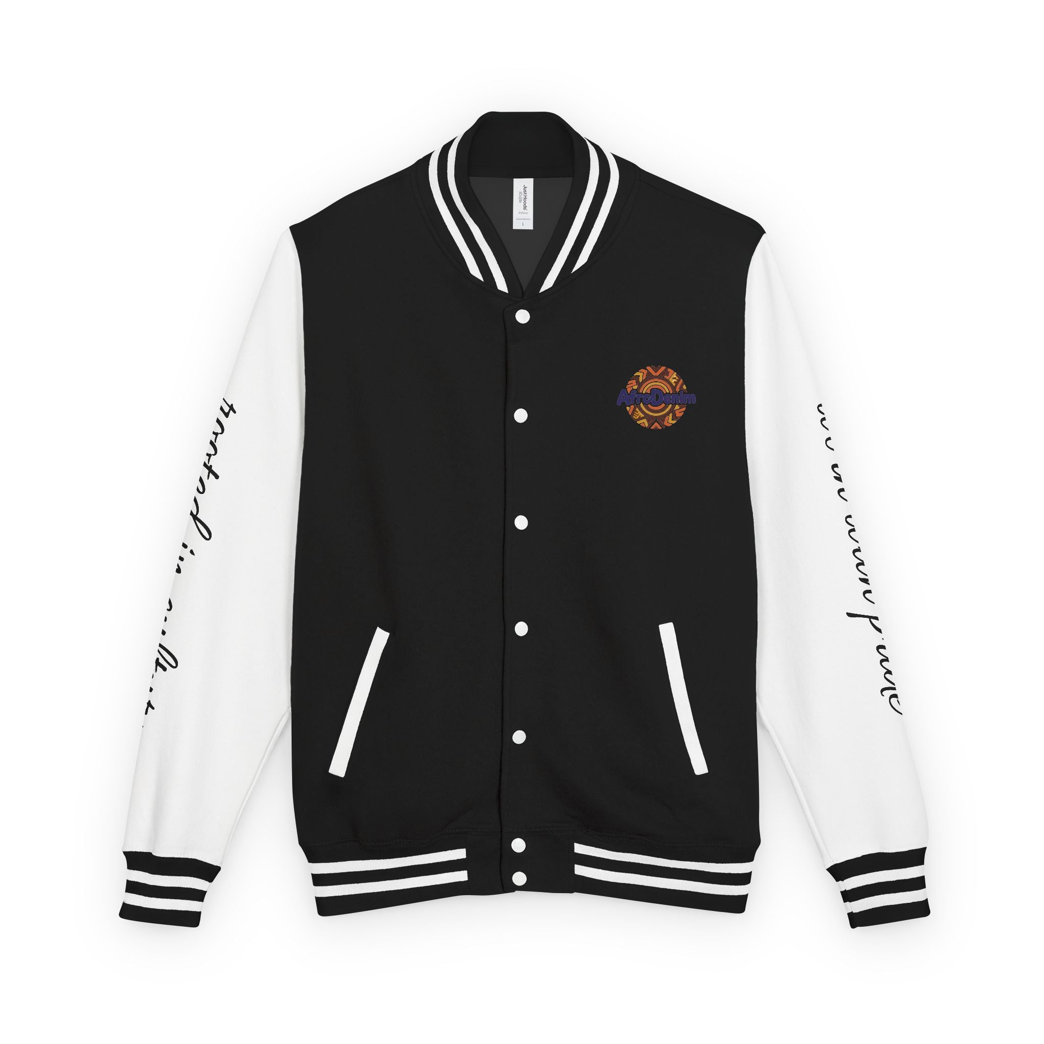 Letterman Jacket — 'AfroDenim' No Evil Cultural Pride Varsity Jacket