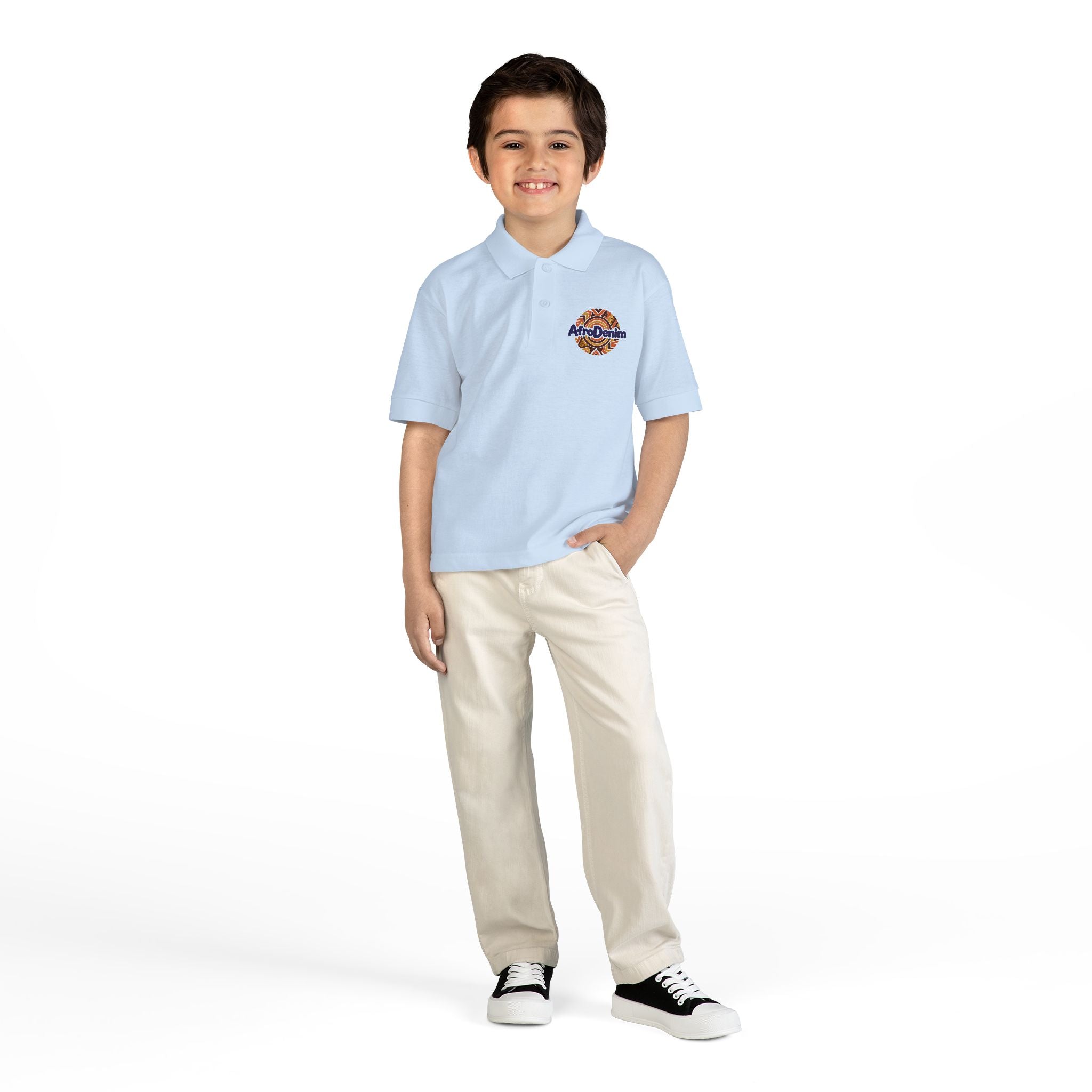 Youth Polo Shirt with AfroDenim Chest Logo