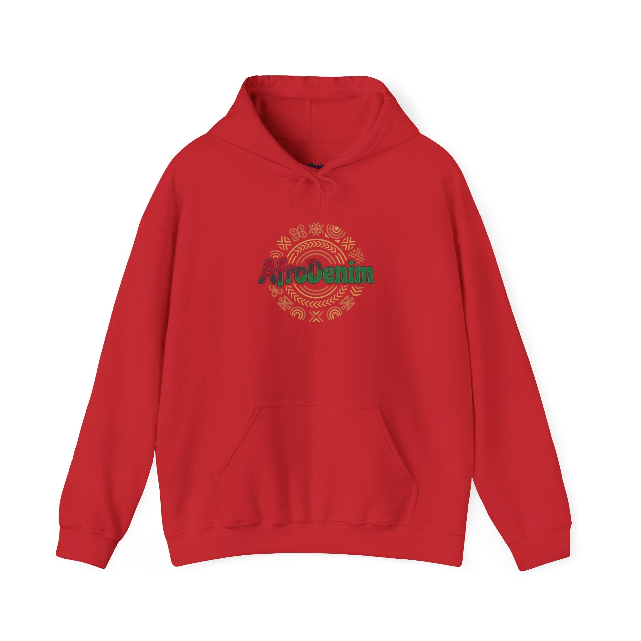 AfroDenim Graphic Hoodie — Afrocentric Vintage Print Pullover