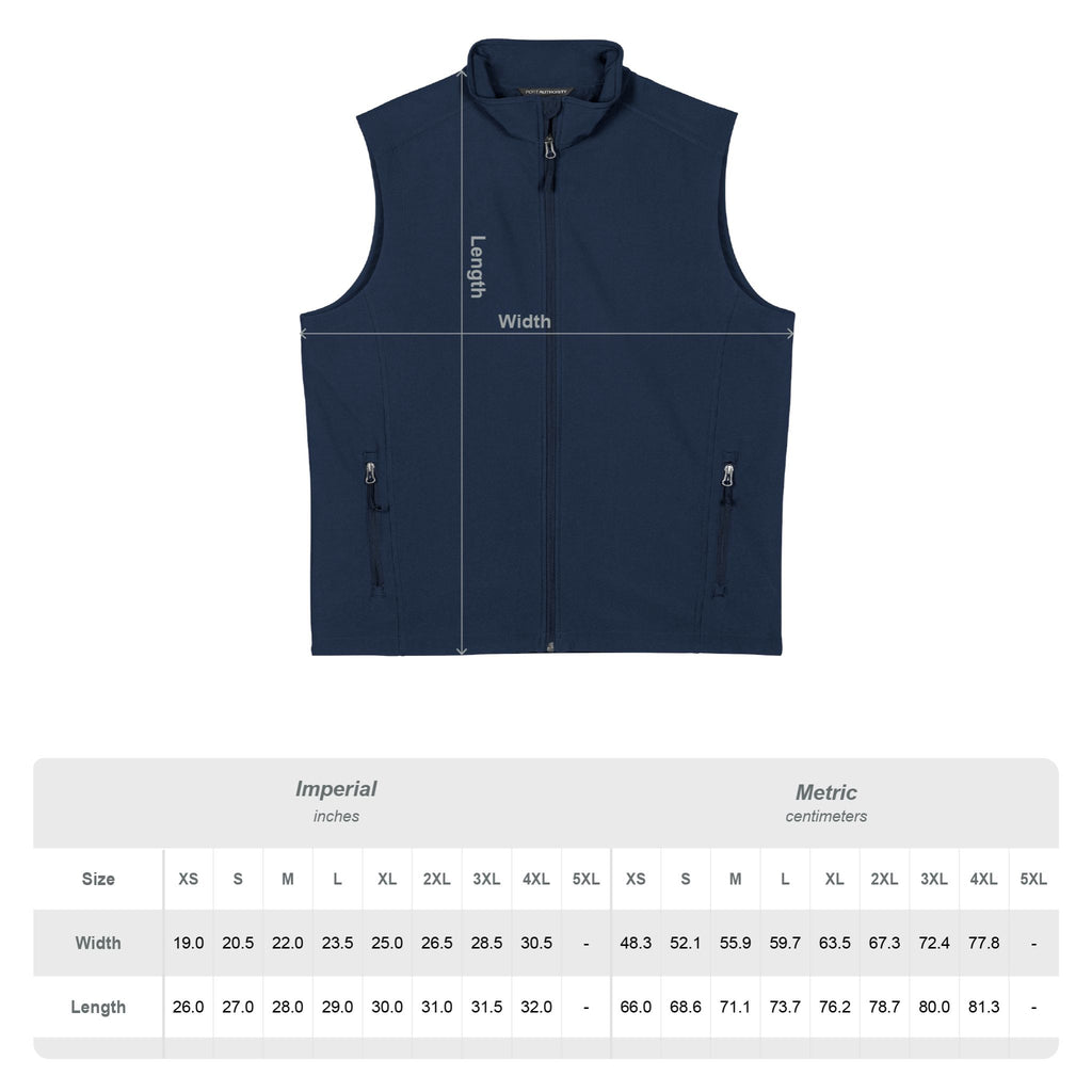 Men's Grey Soft Shell Vest — Sequin Chest Patches