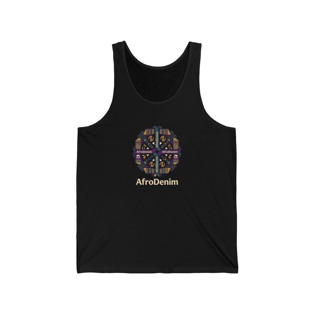 AfroDandelion Tribal Mandala Tank Top — African-Inspired Graphic Jersey Tank