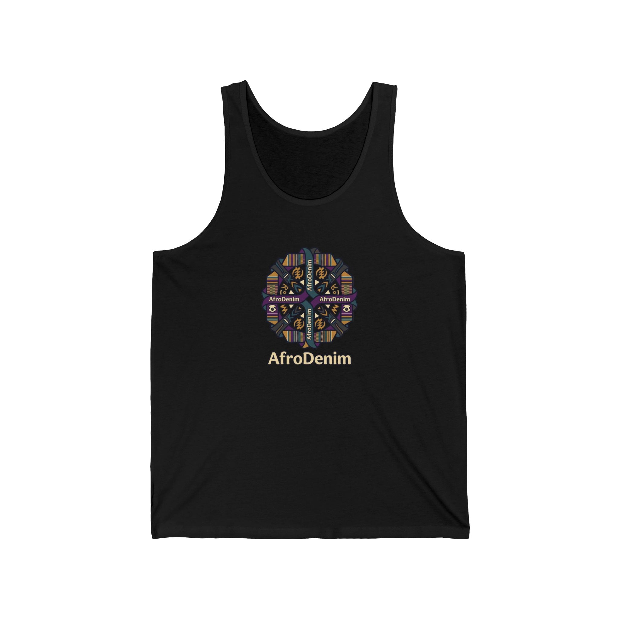 AfroDandelion Tribal Mandala Tank Top — African-Inspired Graphic Jersey Tank
