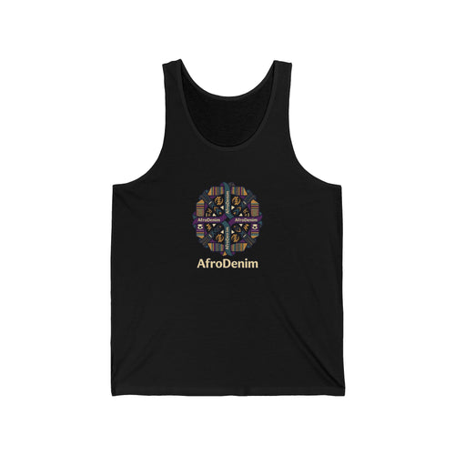 AfroDandelion Tribal Mandala Tank Top — African-Inspired Graphic Jersey Tank