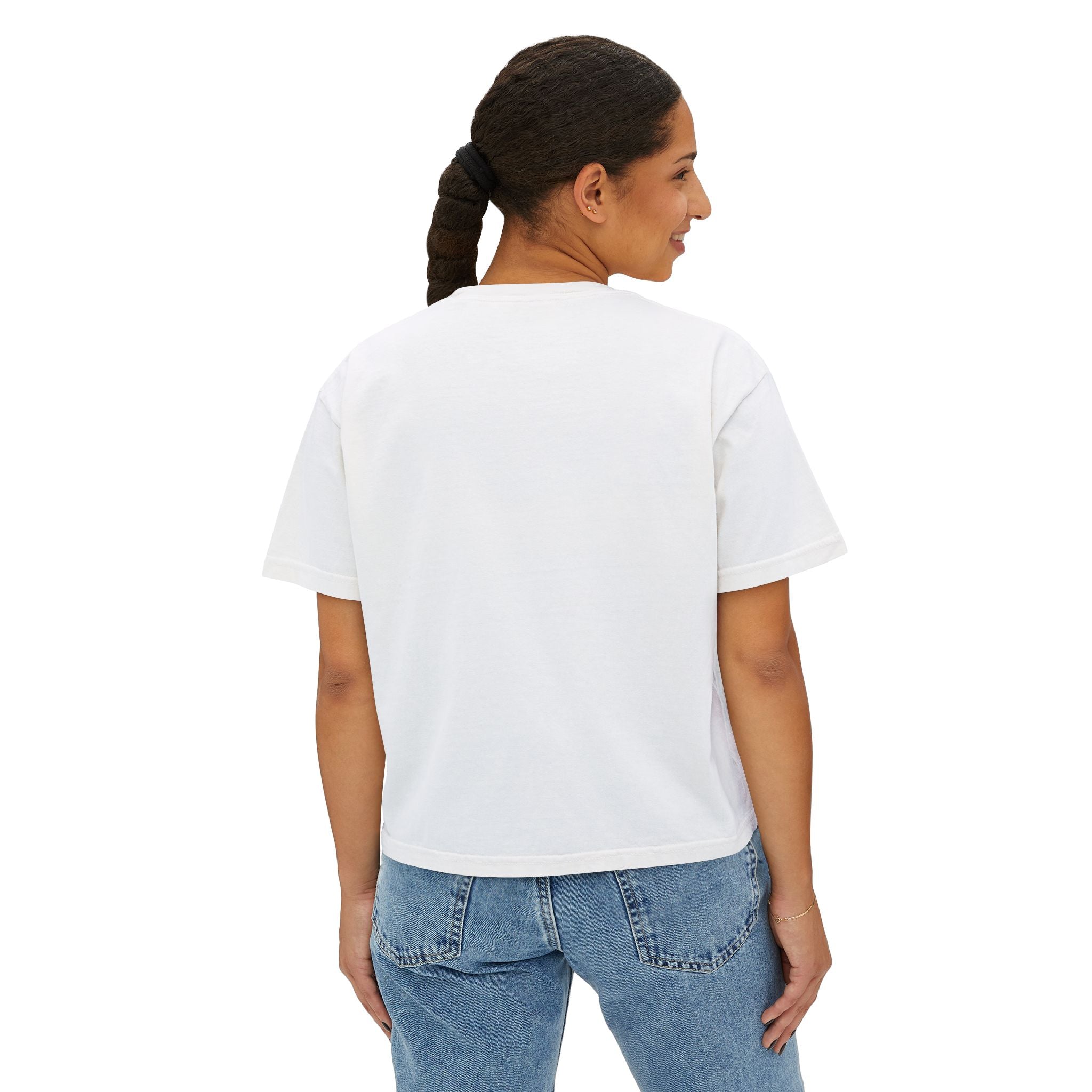 AfroDenim Graphic Tee — Women's Boxy Crop T‑Shirt