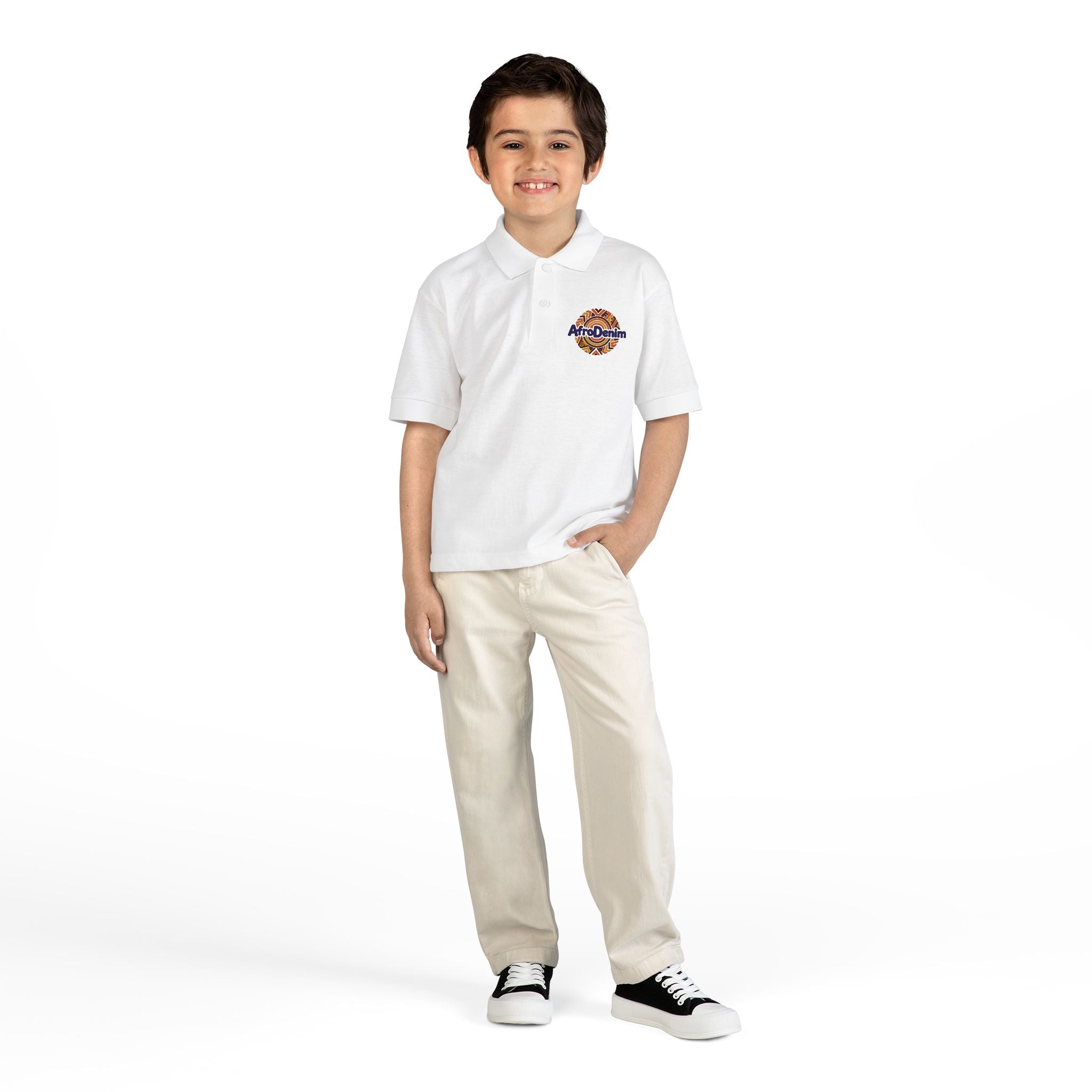 Youth Polo Shirt with AfroDenim Chest Logo