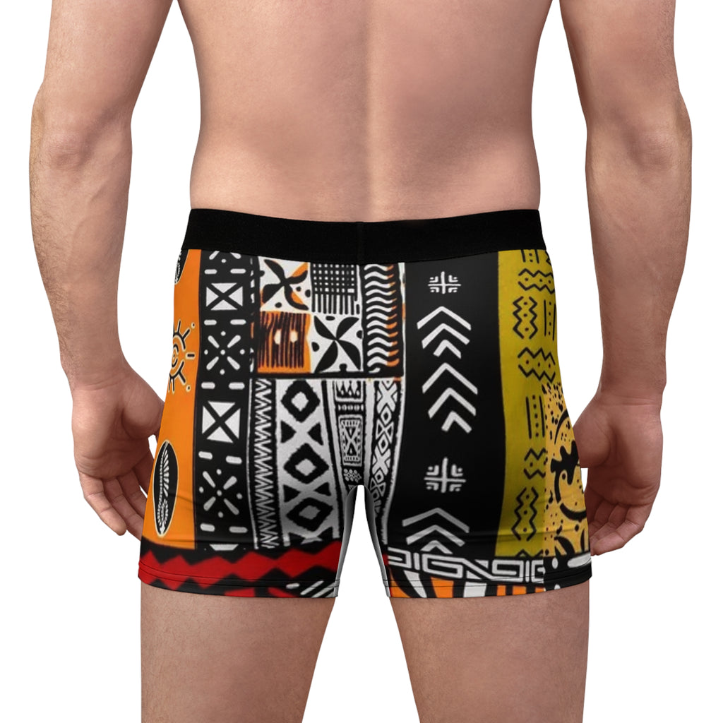 AfroDenim African Print Boxer Briefs — Bold Kente-Inspired AOP Underwear