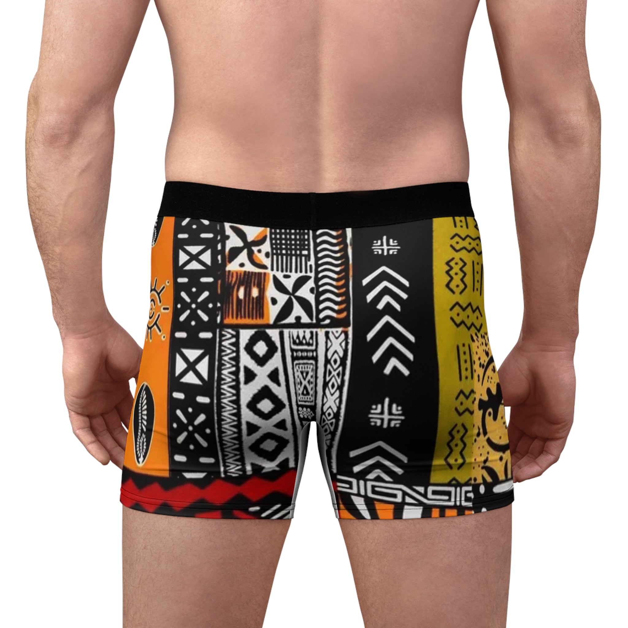 AfroDenim African Print Boxer Briefs — Bold Kente-Inspired AOP Underwear