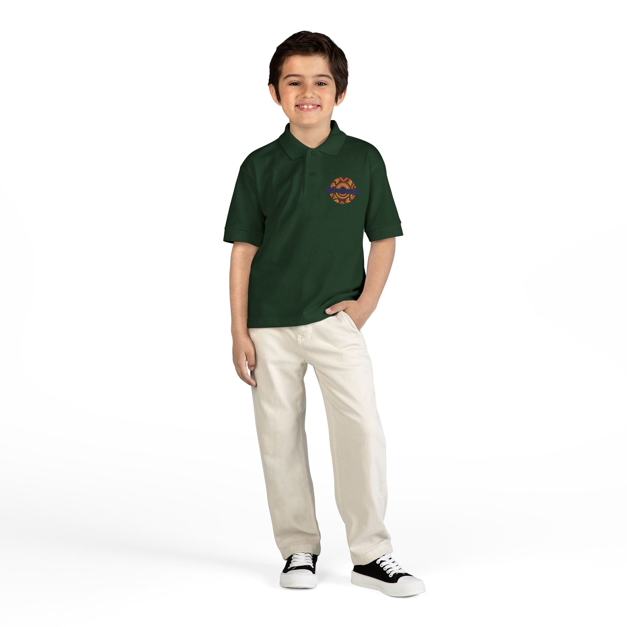 Youth Polo Shirt with AfroDenim Chest Logo