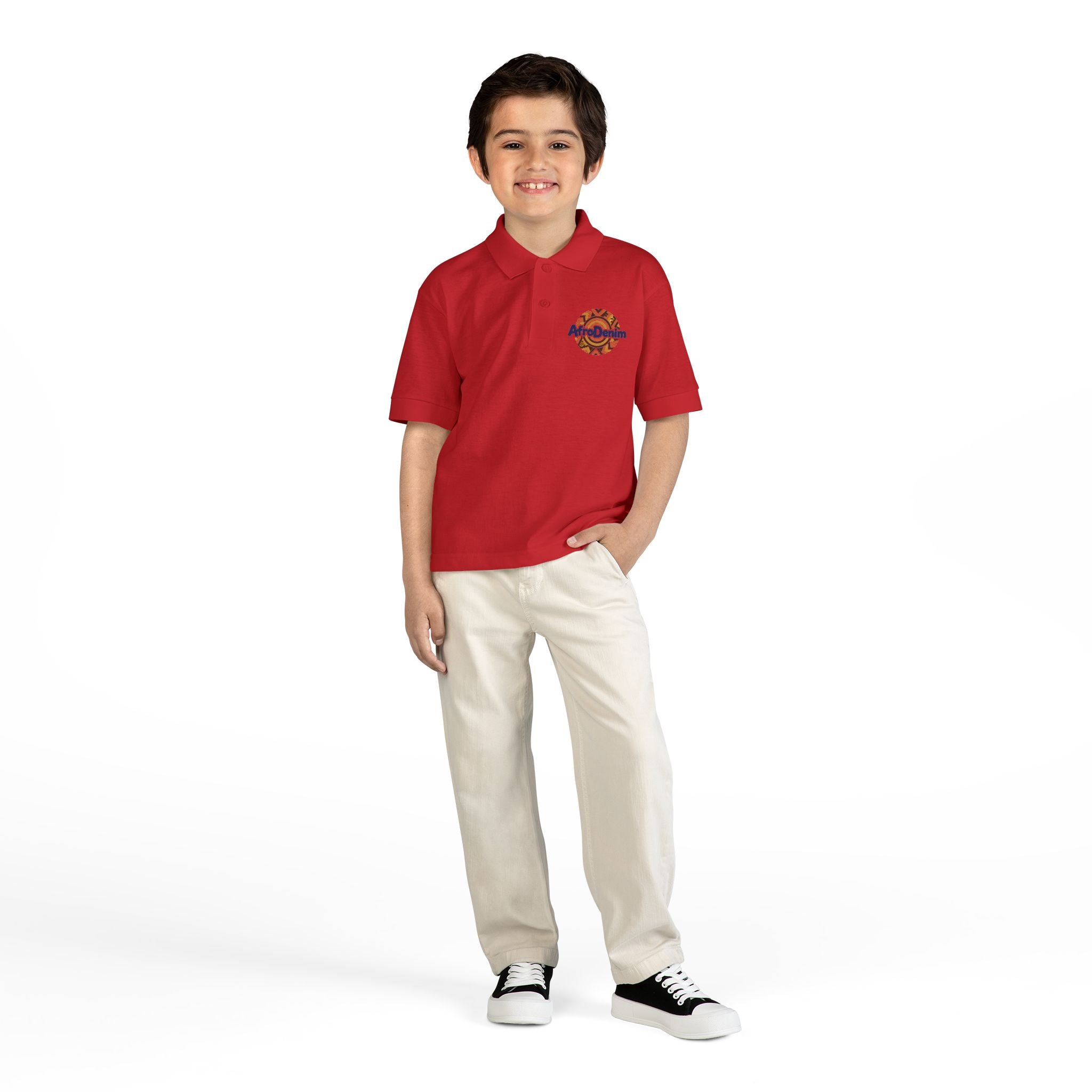 Youth Polo Shirt with AfroDenim Chest Logo