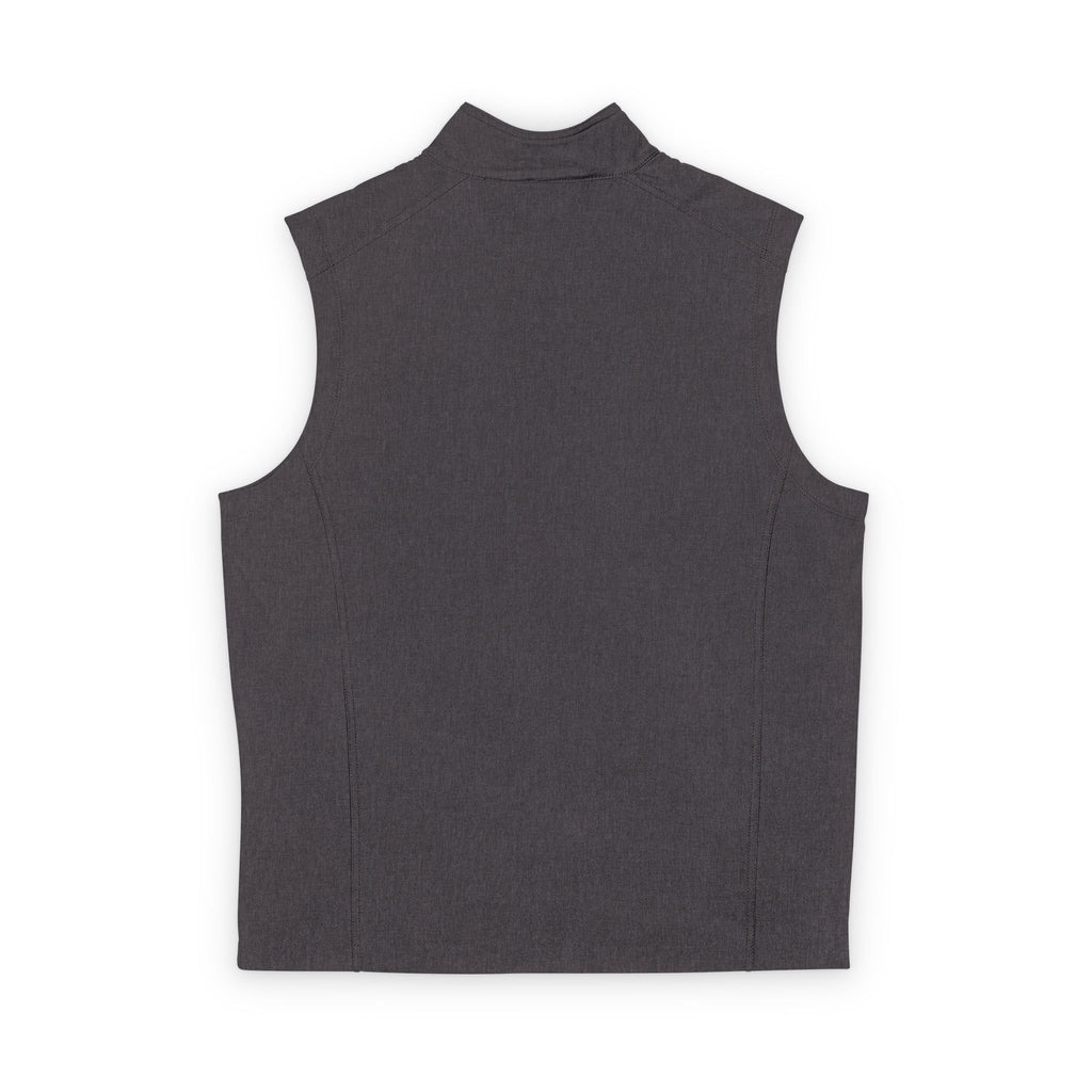 Men's Grey Soft Shell Vest — Sequin Chest Patches