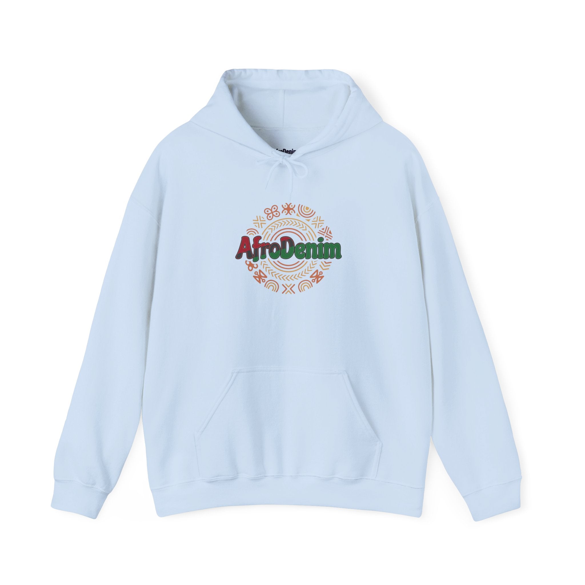 AfroDenim Graphic Hoodie — Afrocentric Vintage Print Pullover
