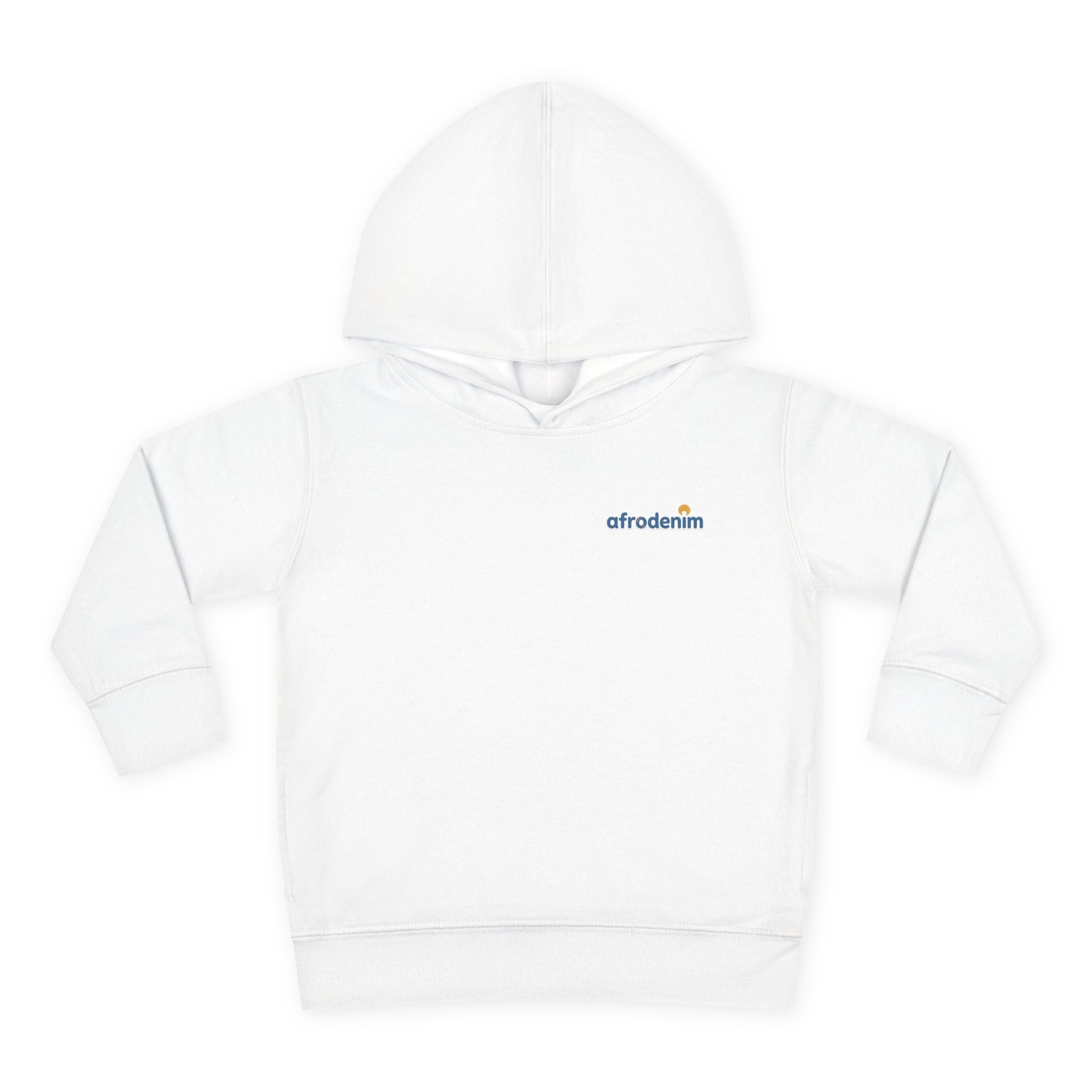Toddler Hoodie — Retro Dinosaur Badge Pullover ("afrorodim" Chest Logo)