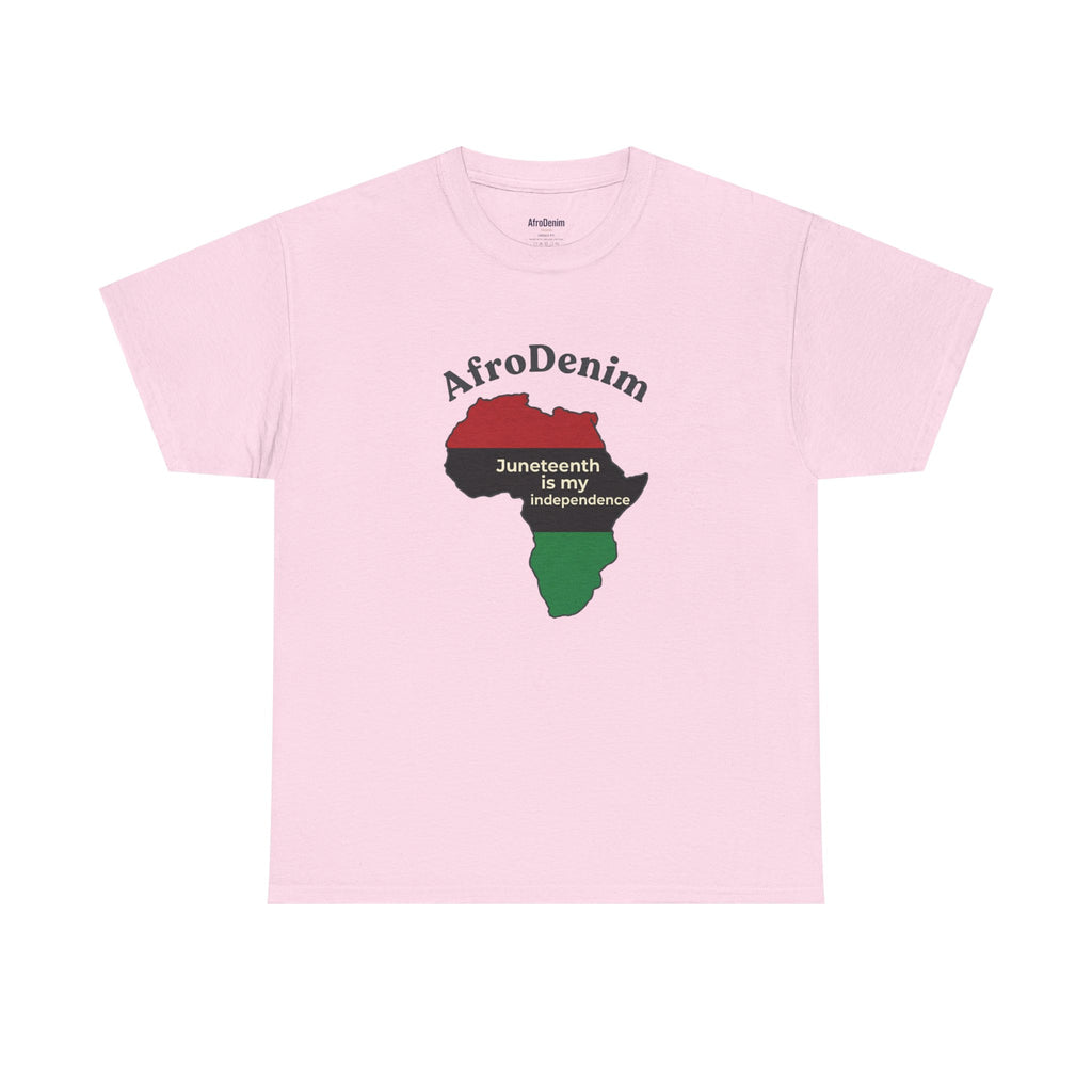Juneteenth/ Africa Map AfroDenim T-Shirt – Pan-African Colors Tee