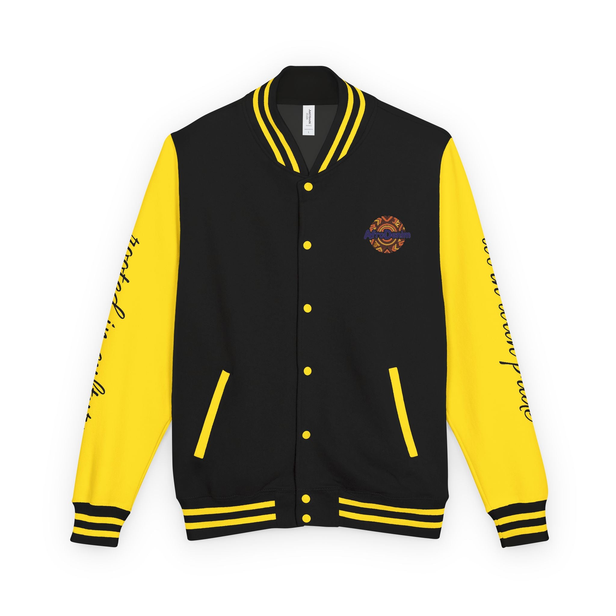 Letterman Jacket — 'AfroDenim' No Evil Cultural Pride Varsity Jacket