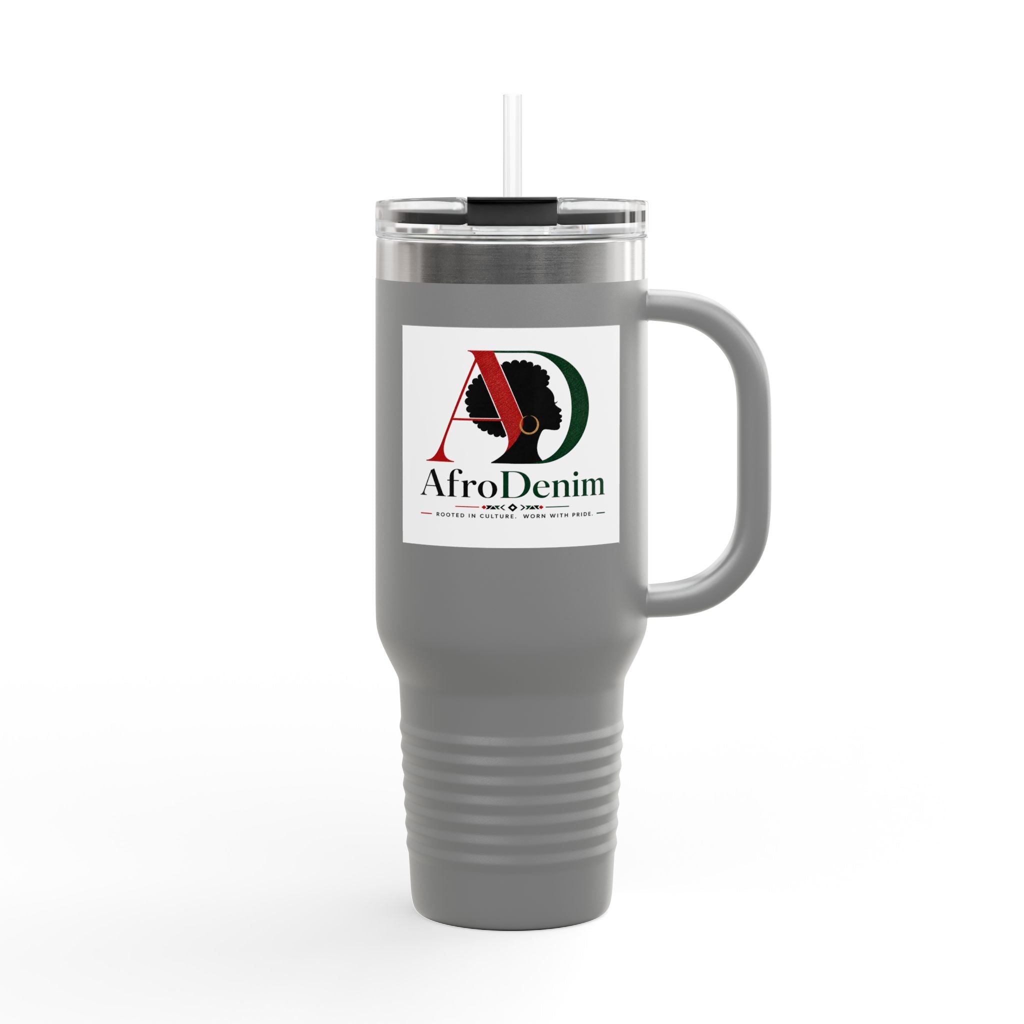 AfroDenim Logo 40oz Insulated Travel Mug