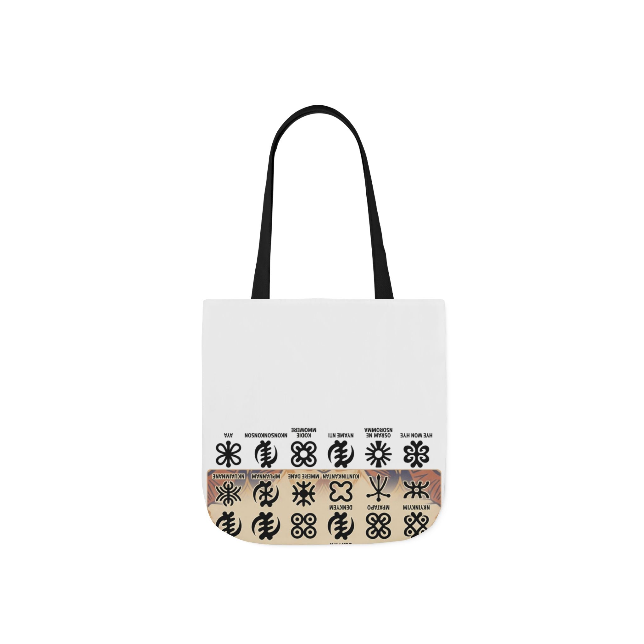 AfroDenim Adinkra Canvas Tote — Cultural Symbol Market Bag
