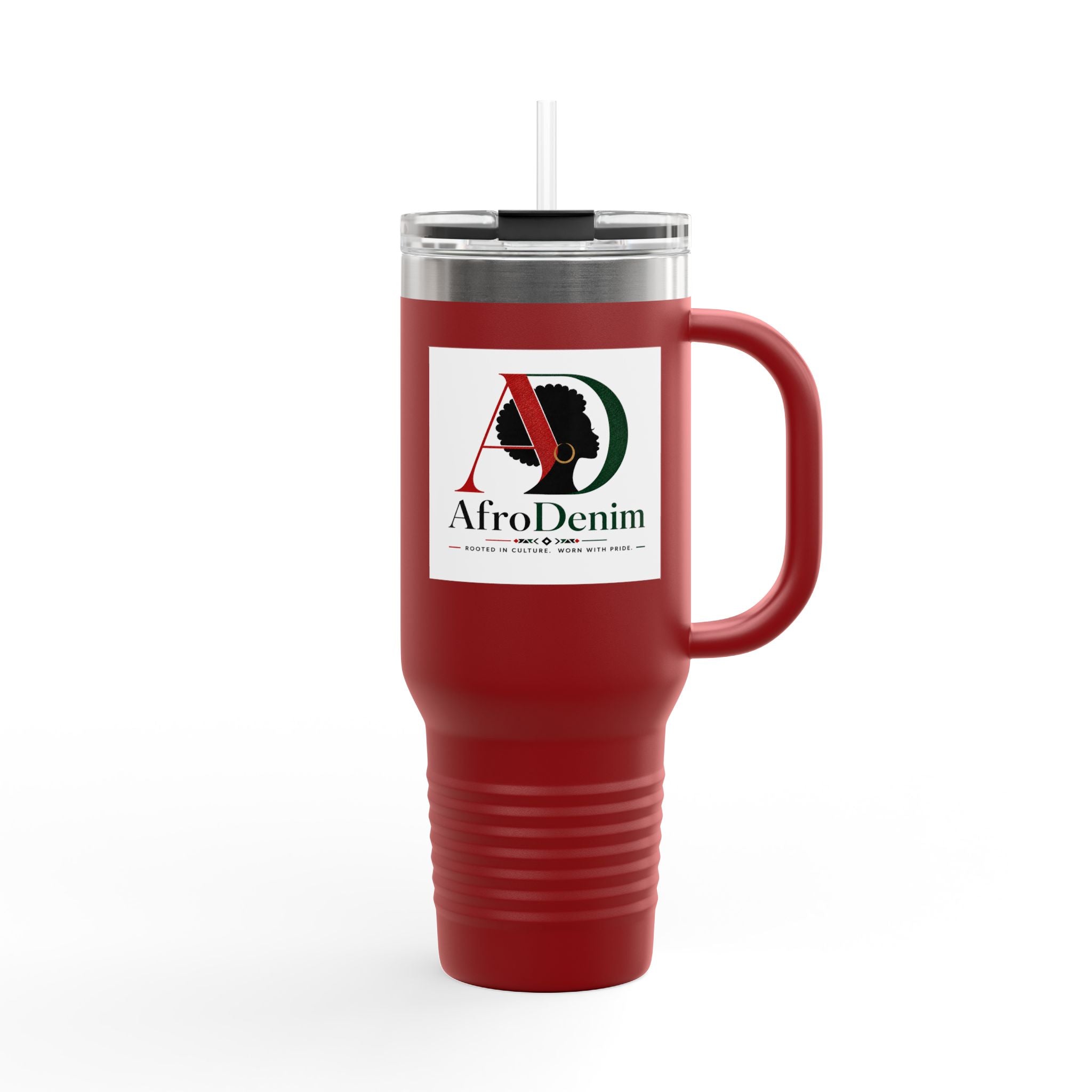 AfroDenim Logo 40oz Insulated Travel Mug