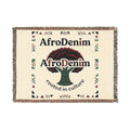 AfroDenim Woven Blanket — 'Rooted in Culture' Afrocentric Throw