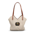 Straw Shoulder Bag – Woven Crochet Tote with Leather Straps